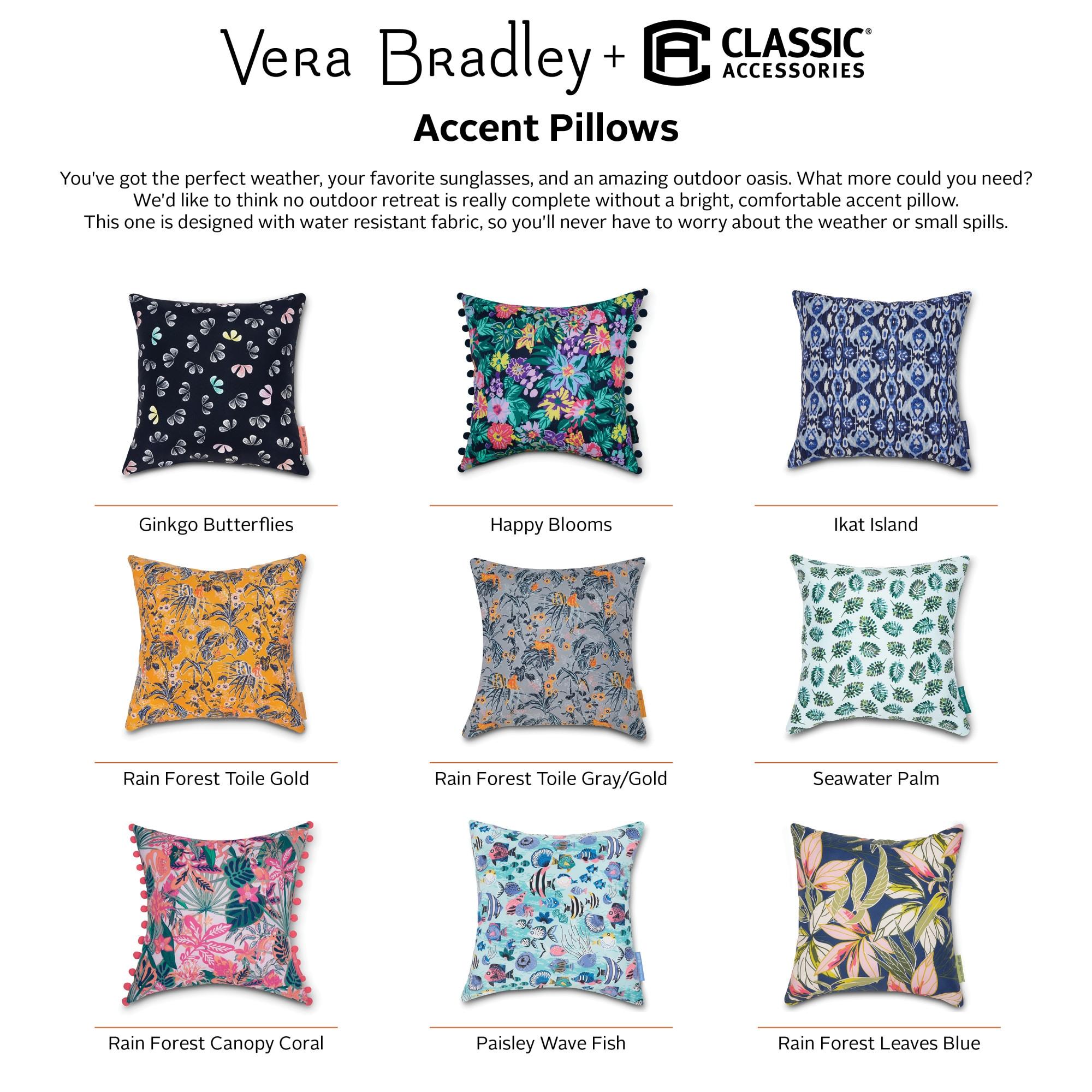 Vera Bradley Vera Bradley Island Outdoor Square Pillow Cover & Insert (Set of 2)