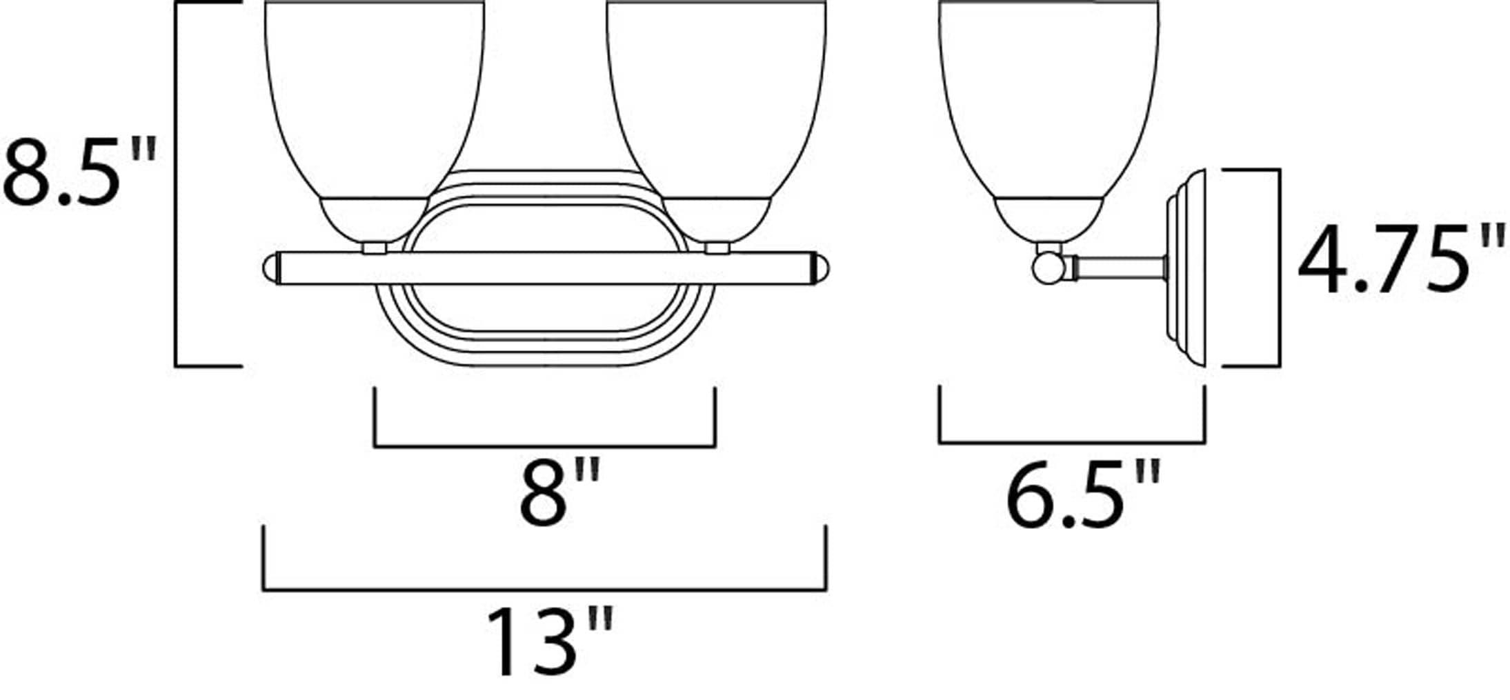 Maxim Lighting Axis 2 - Light Vanity in  Oil Rubbed Bronze