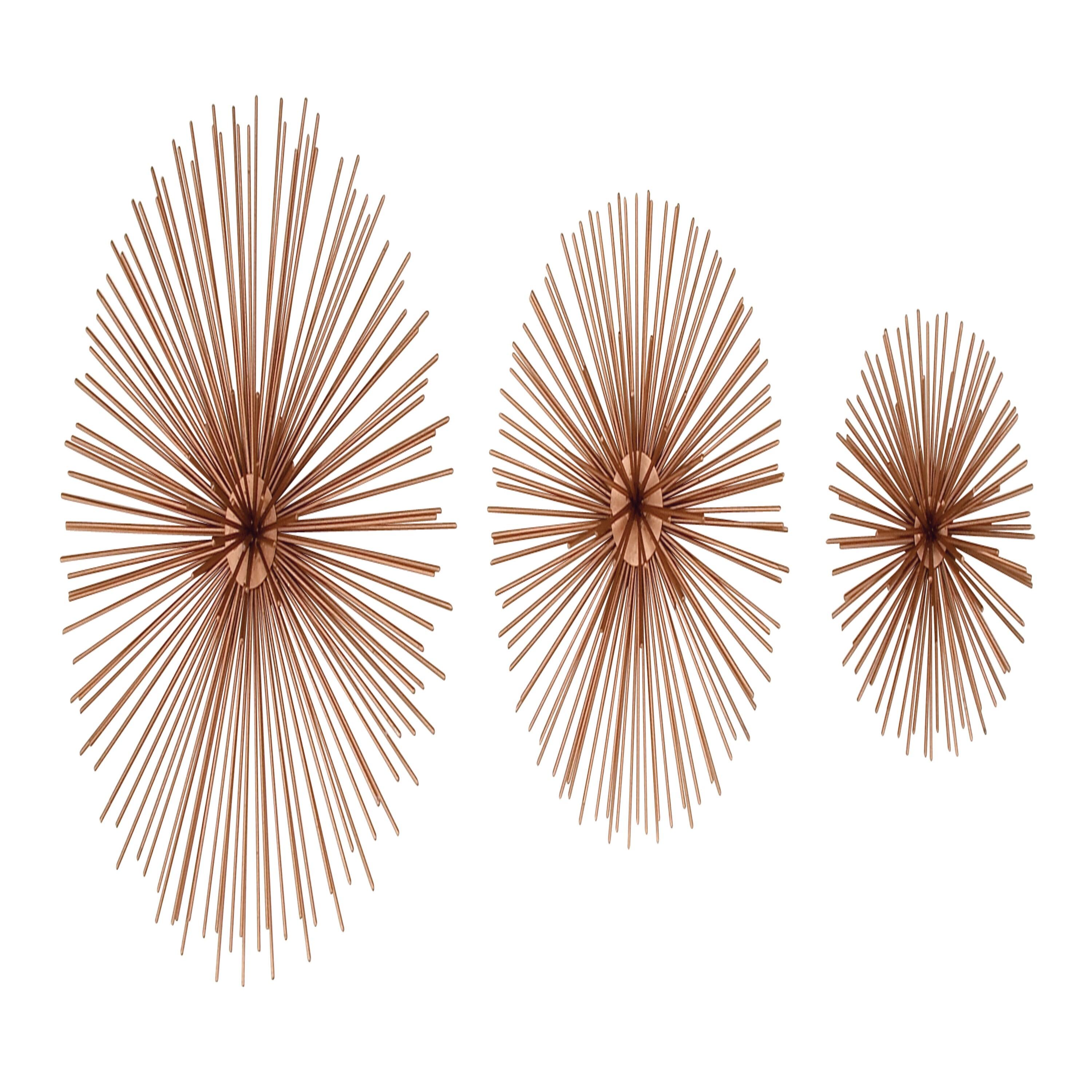 Metal 3D Short Spike Starburst Home Wall Decor