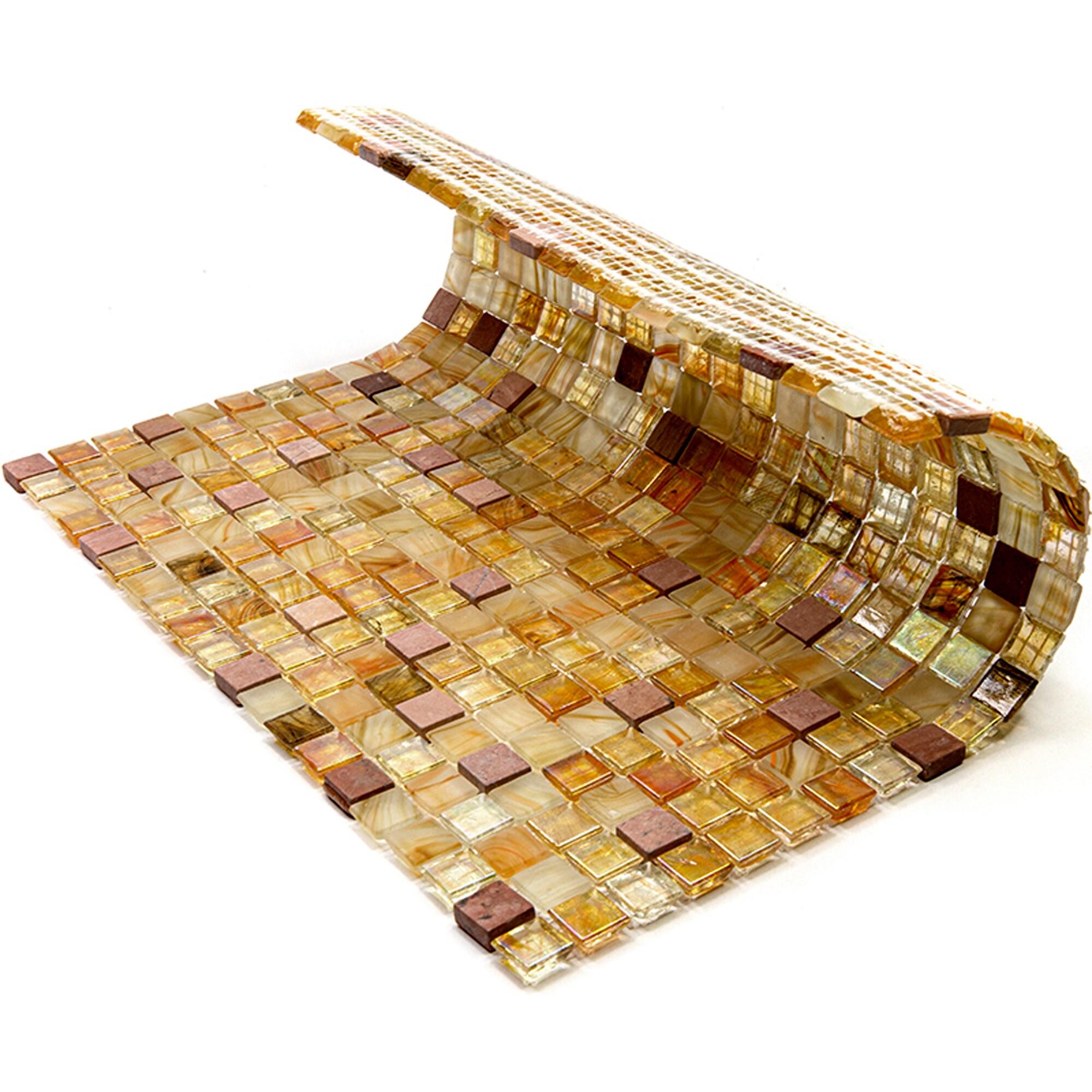 Mingles 0.6" x 0.6" Glass Mosaic Grid Wall & Floor Tile