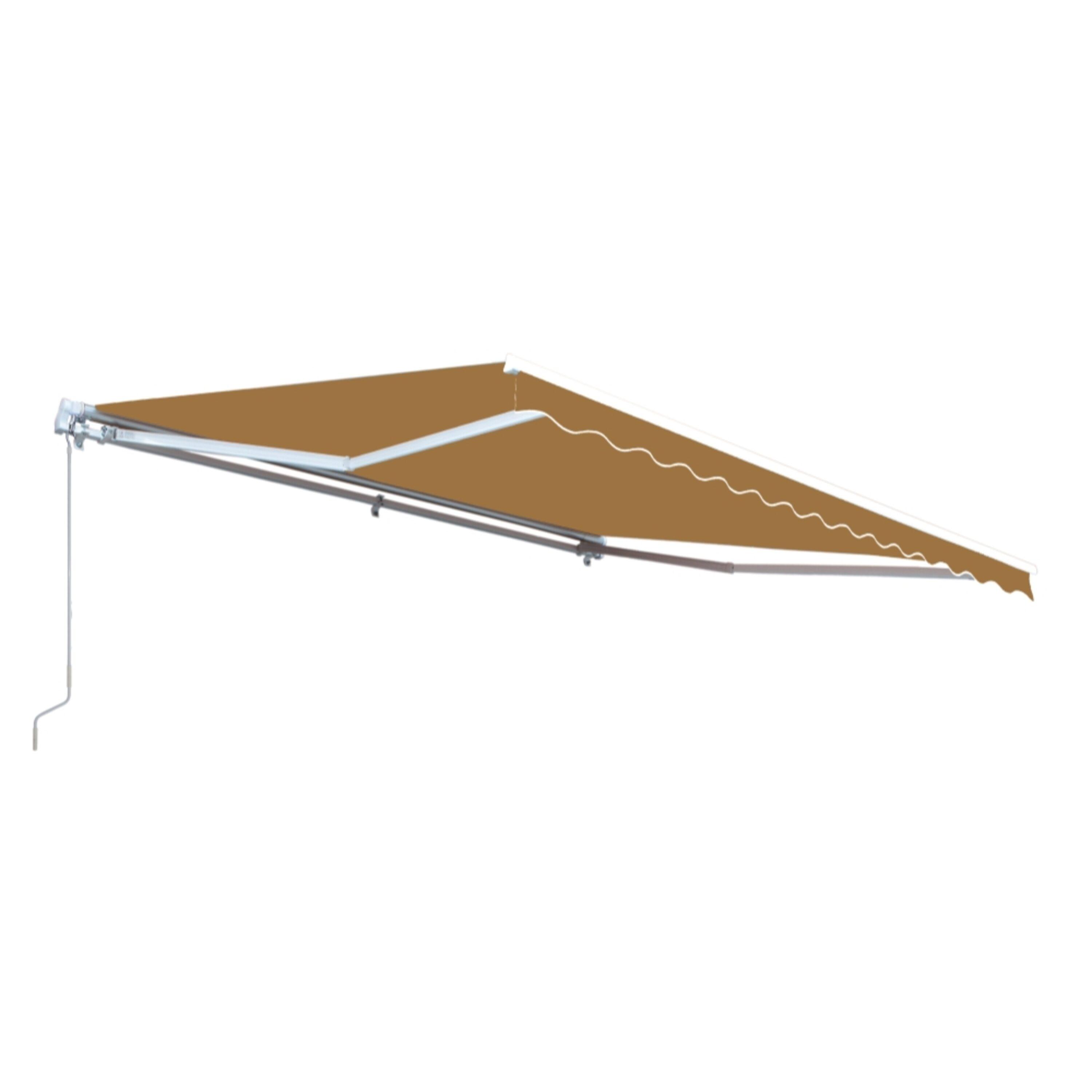 Motorized Retractable White Frame Patio Awning