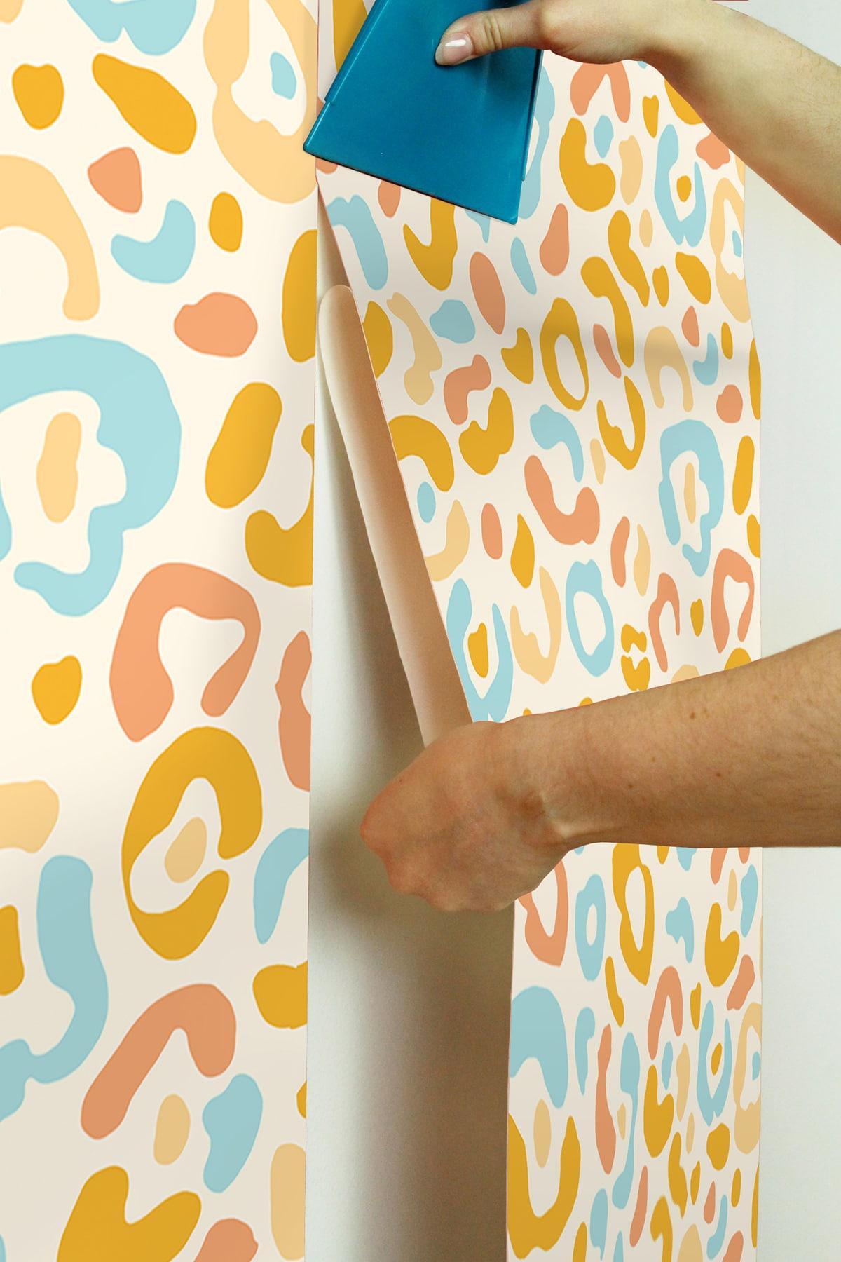 Aelfie Multi Warm Leopard Spots Peel & Stick Wallpaper