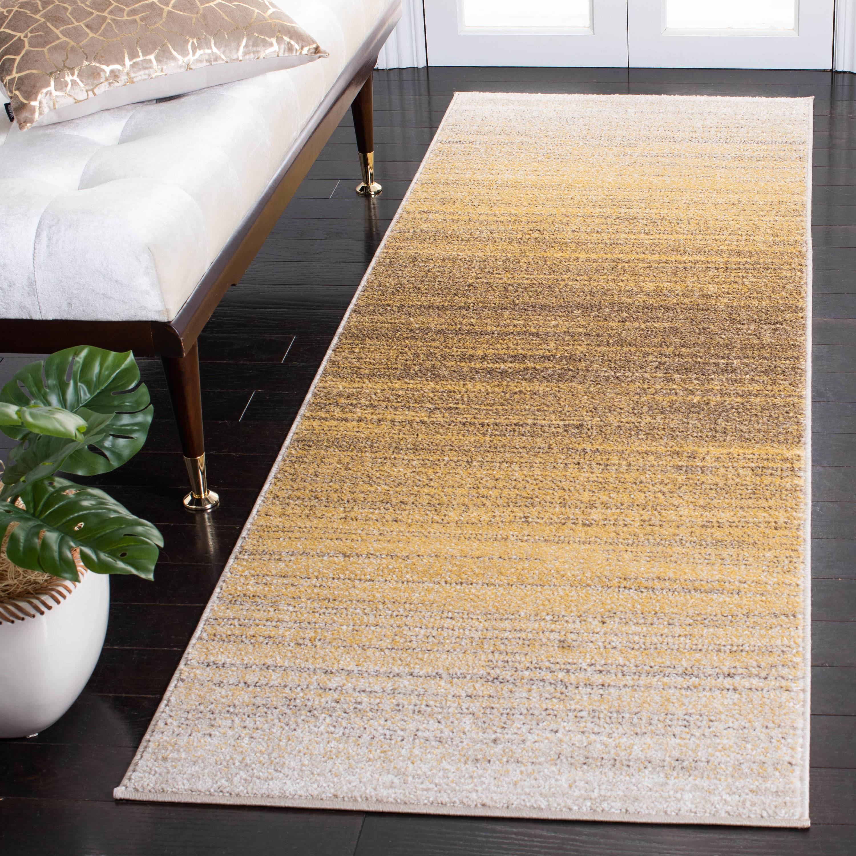 SAFAVIEH Adirondack Maris Abstract Runner Rug, Gold/Ivory, 2'6" x 12'