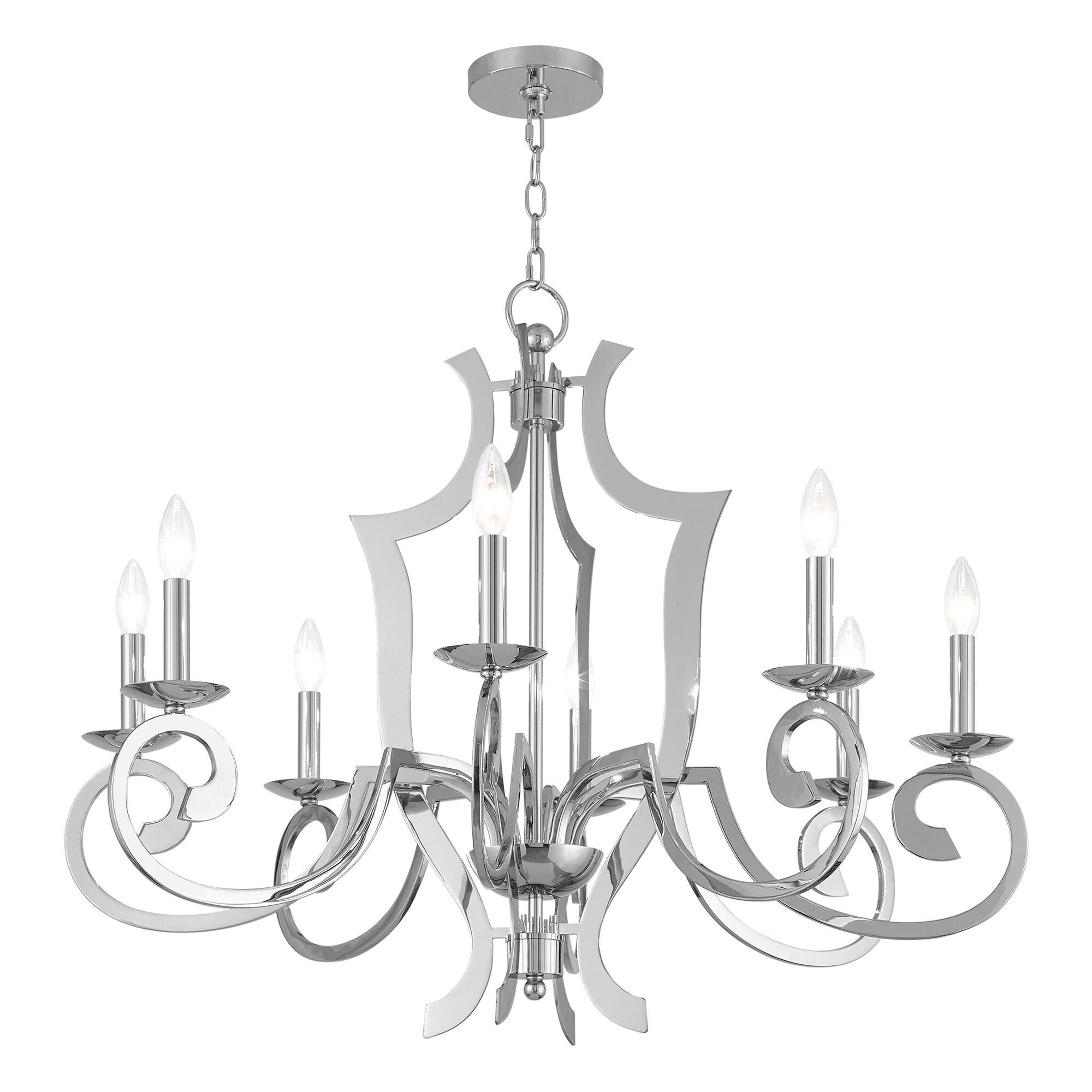 Livex Lighting Aldrich 8 - Light Chandelier in  Polished Chrome