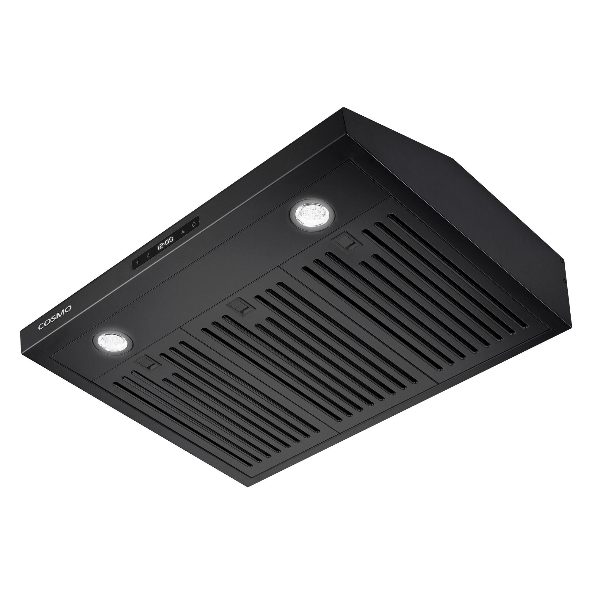 30 in. Under Cabinet Range Hood with Digital Touch Controls in Matte Black