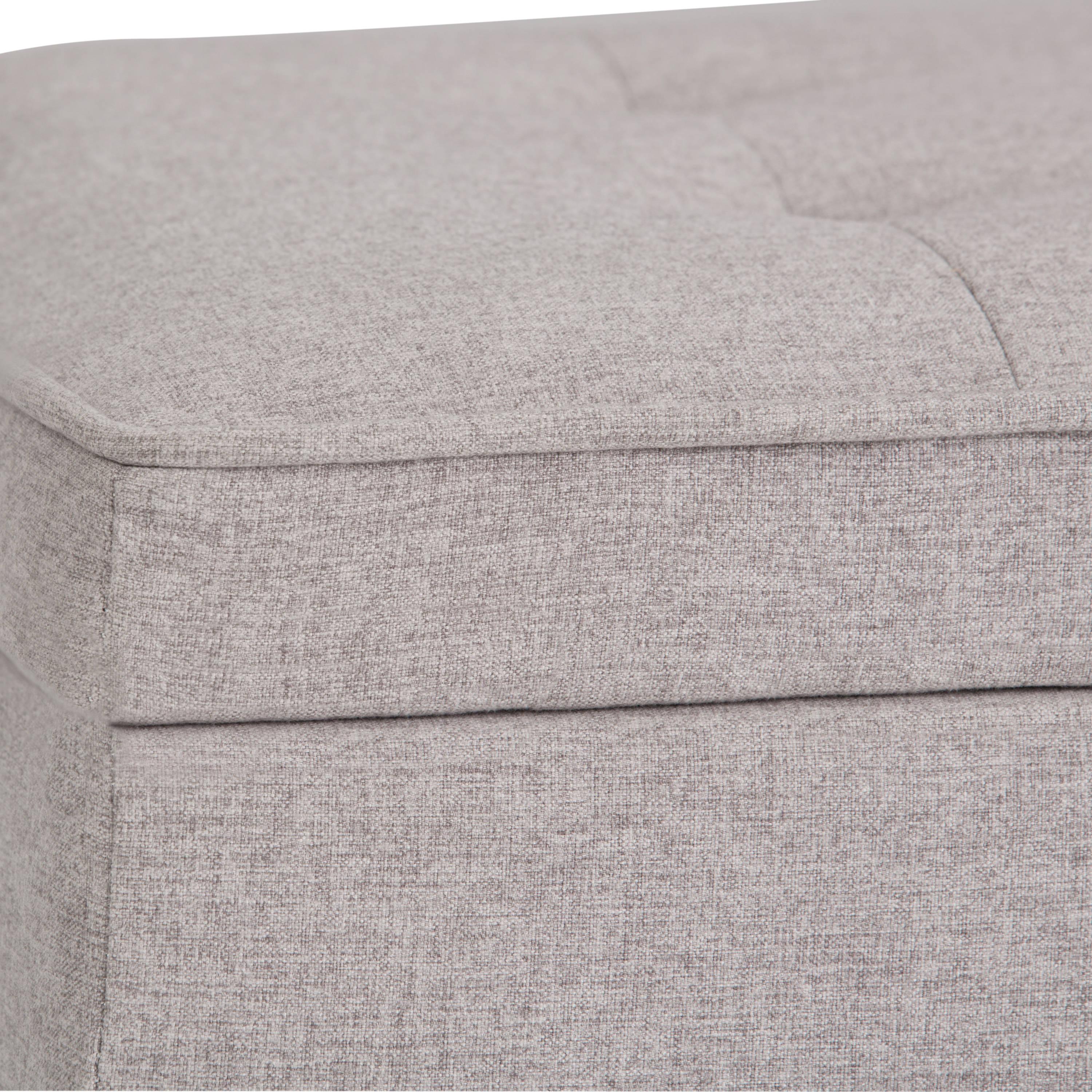 Simpli Home Cosmopolitan 44"W Transitional Tufted Storage Ottoman Bench with Lift Top