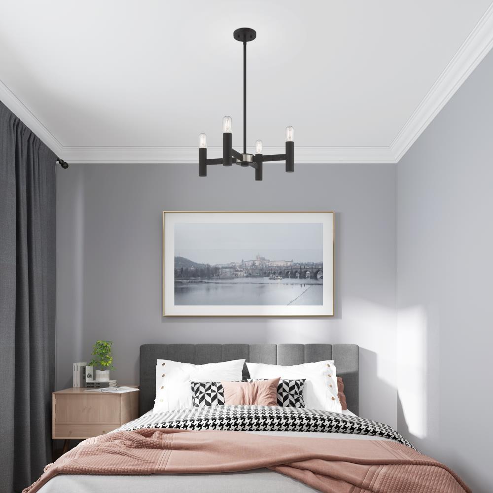 Livex Lighting Copenhagen 4 - Light Chandelier in  Black