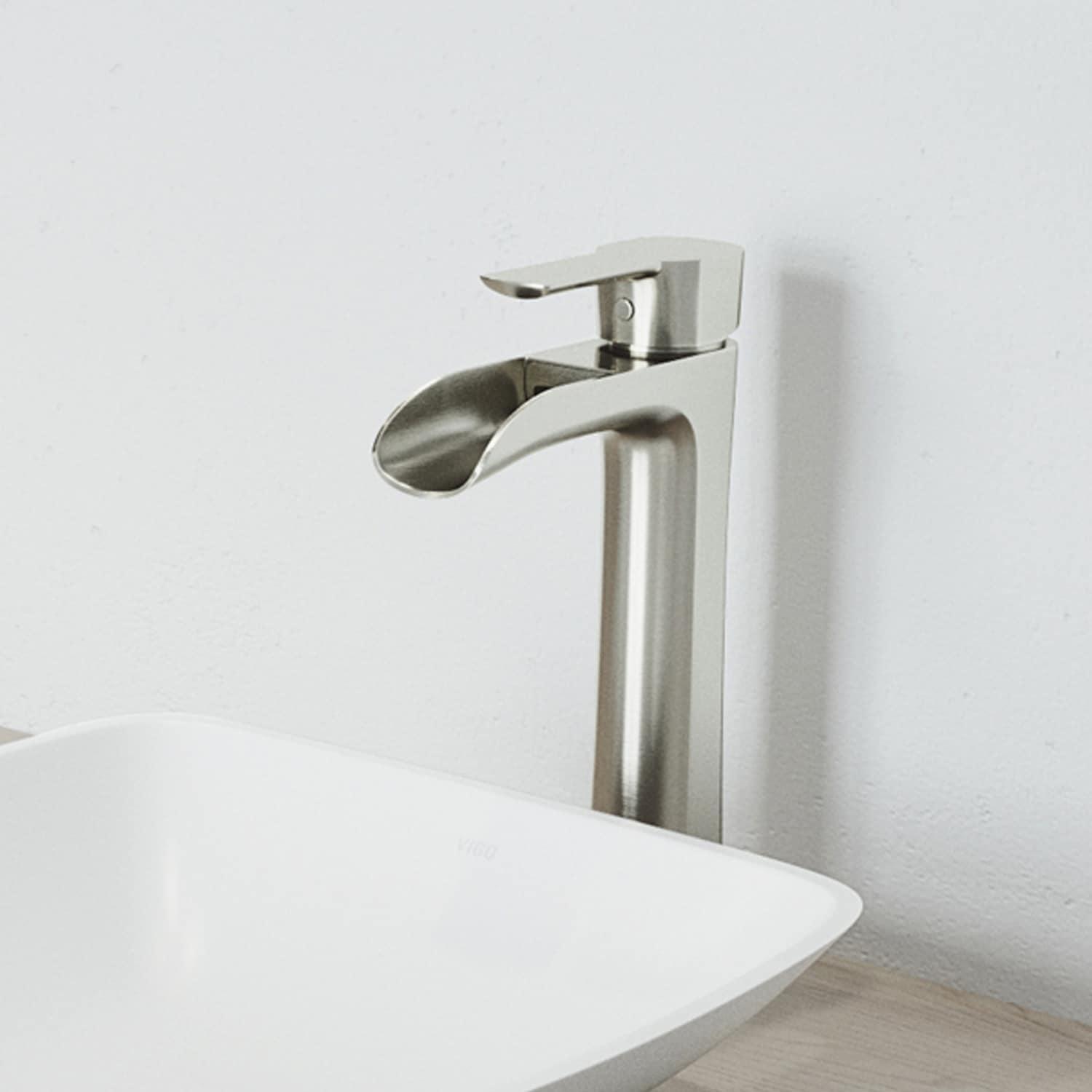 Niko 11" H Single Handle Vessel Sink Bathroom Faucetwith Pop-up Drain
