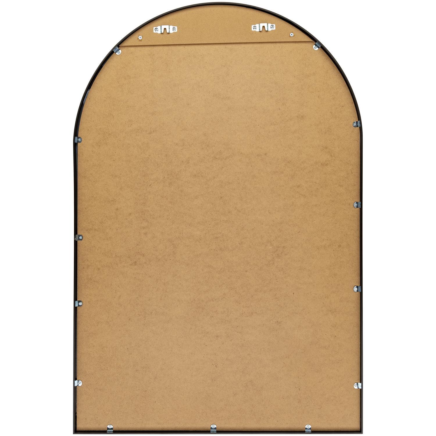 Luxurious Gold & Silver Brushed Metal Arched Mirror 36x35"