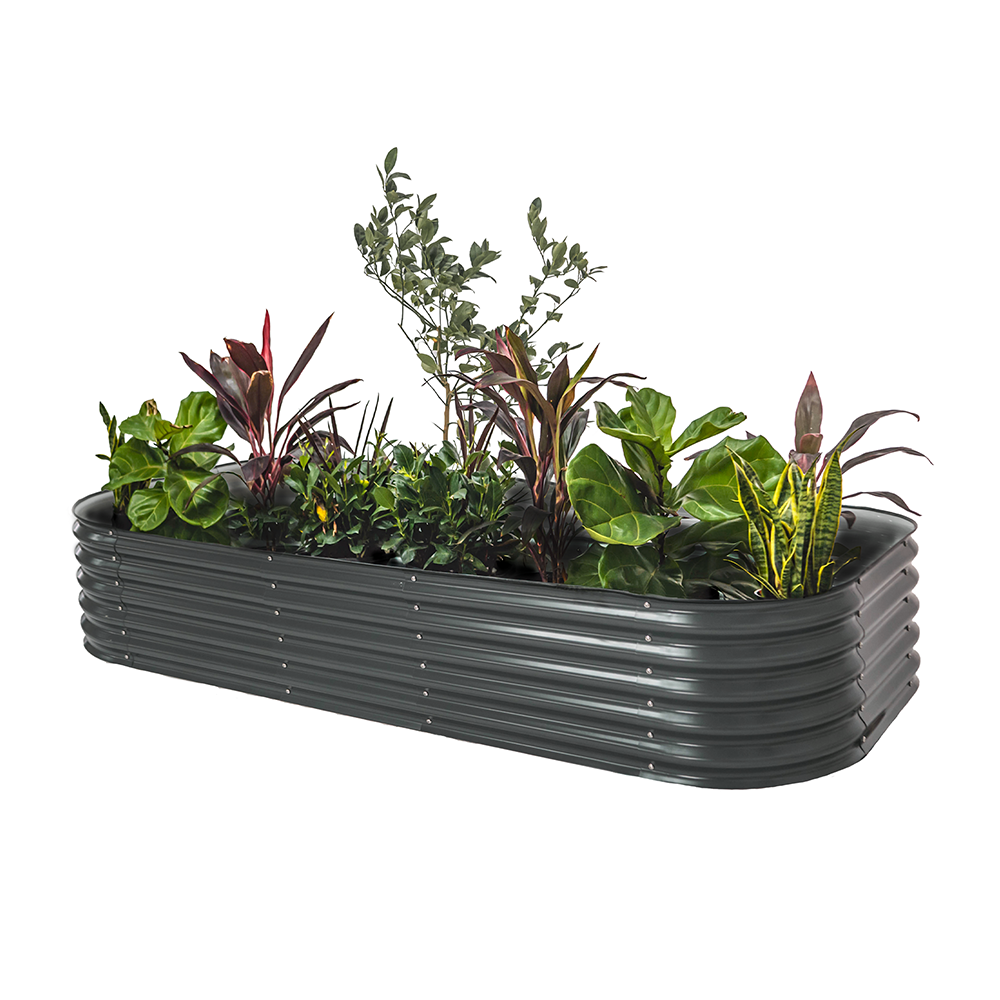 17" Tall 10 In 1 Modular Metal Outdoor Raised Garden Bed