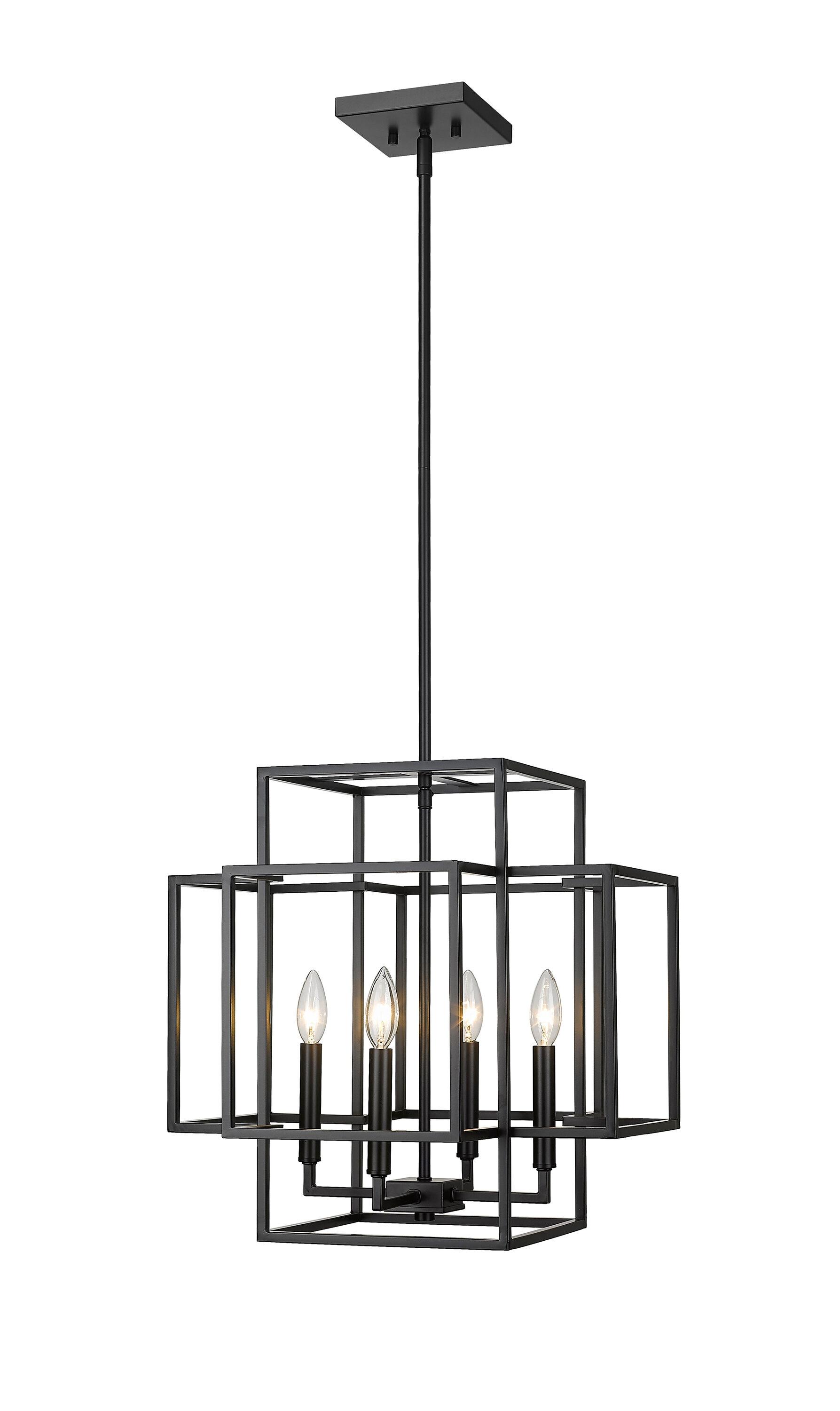 Z-Lite Titania 4 - Light Chandelier in  Matte Black