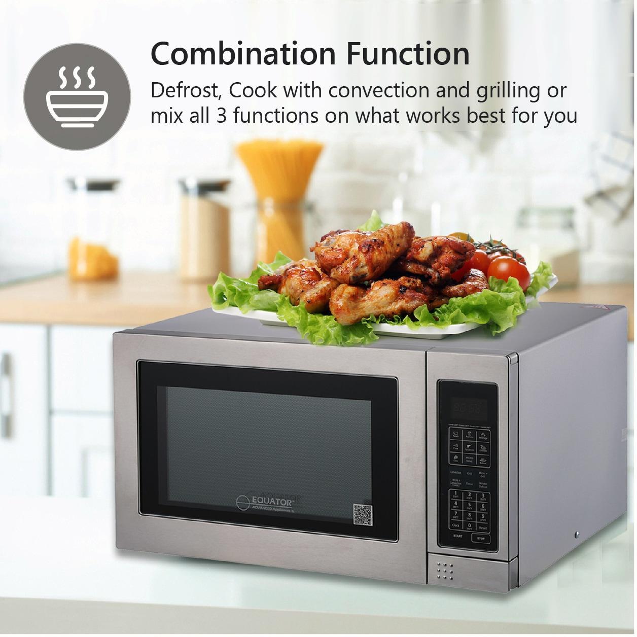 Microwave+Convection Oven+Grill 1.2cf Stainless Freestanding SS