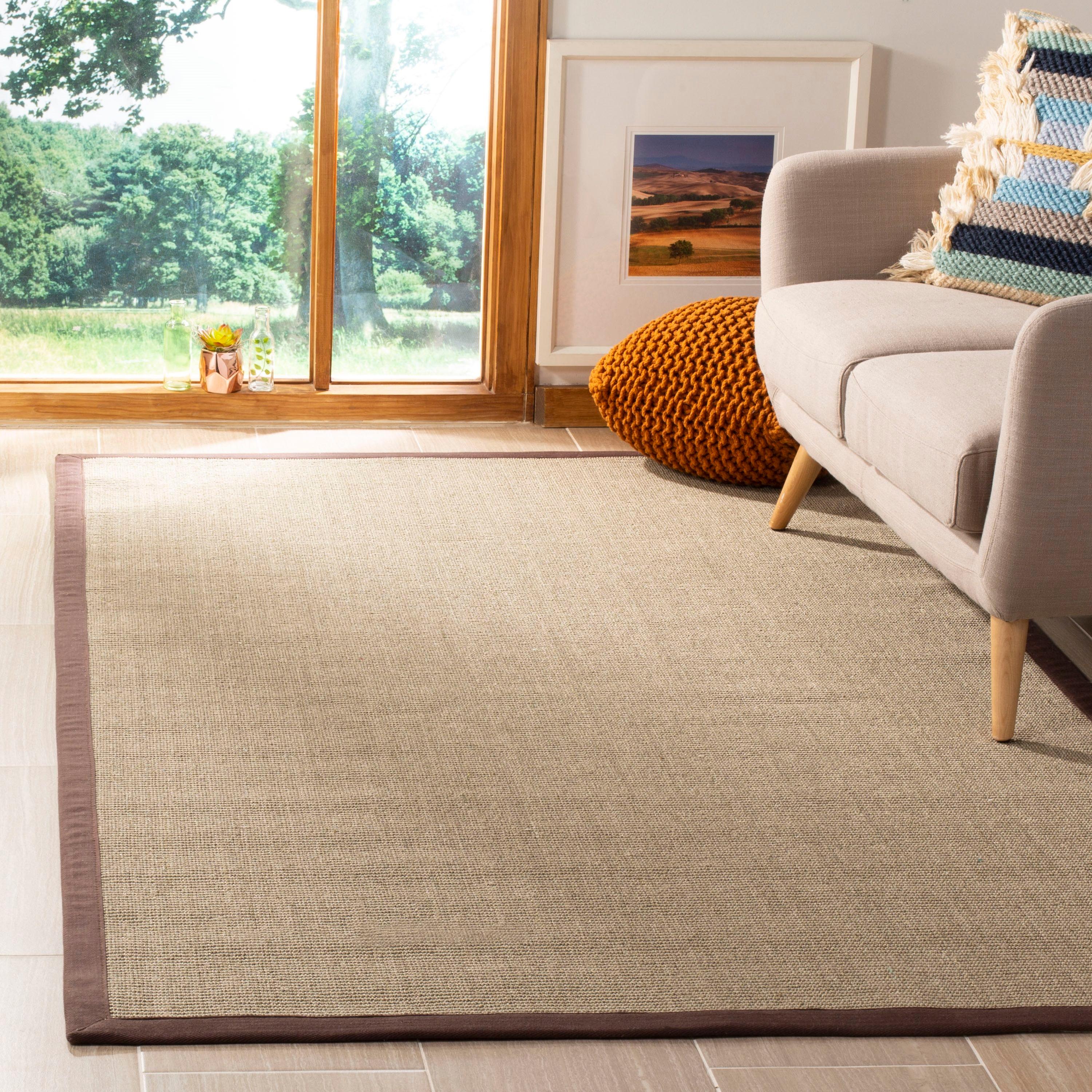 Natural Fiber NF131 Power Loomed Indoor Area Rug - Sage/Brown - 5'x8' - Safavieh