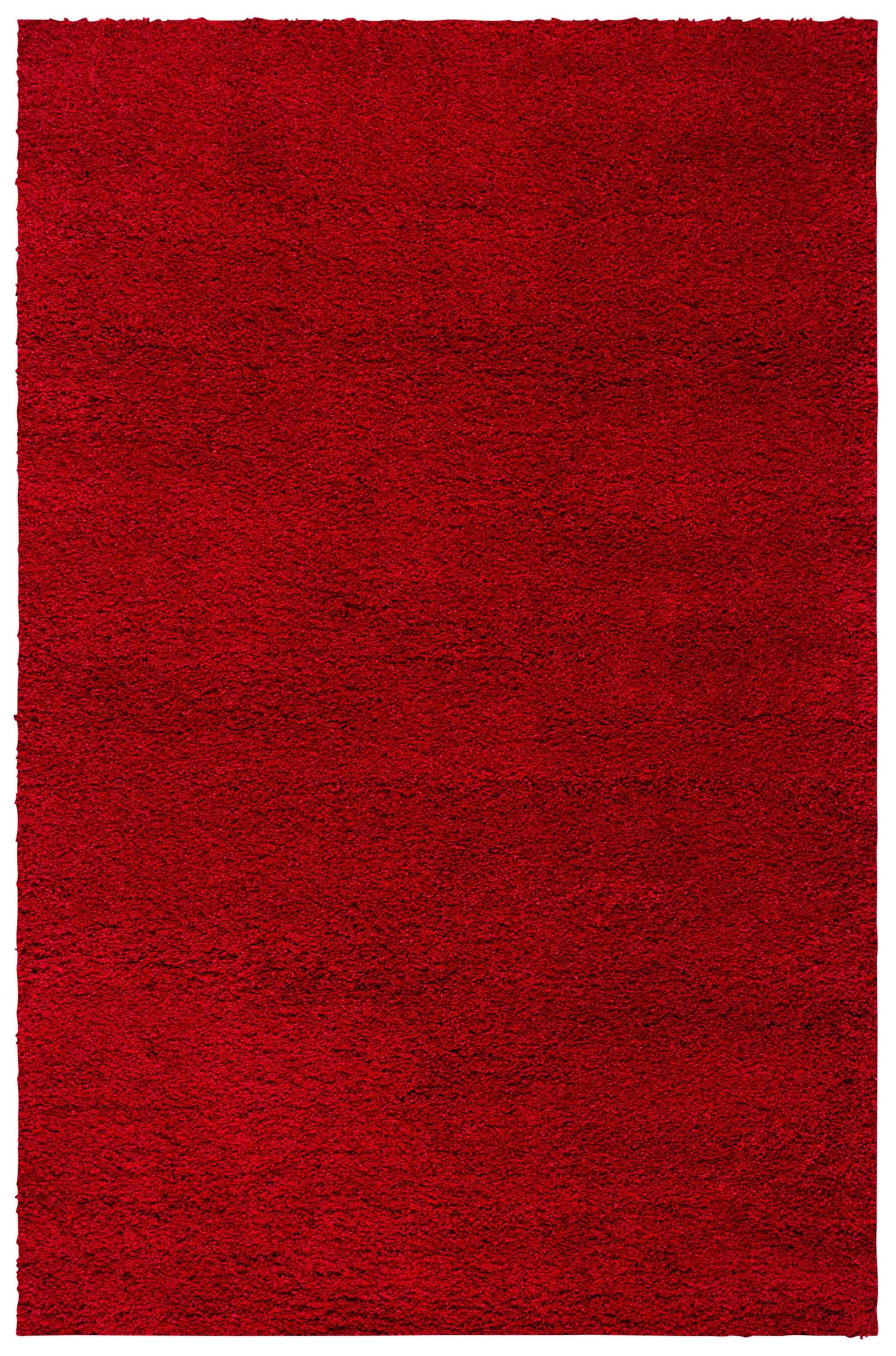 Milan Shag SG180 Power Loomed Indoor Area Rug - Red - 5'1"x8' - Safavieh