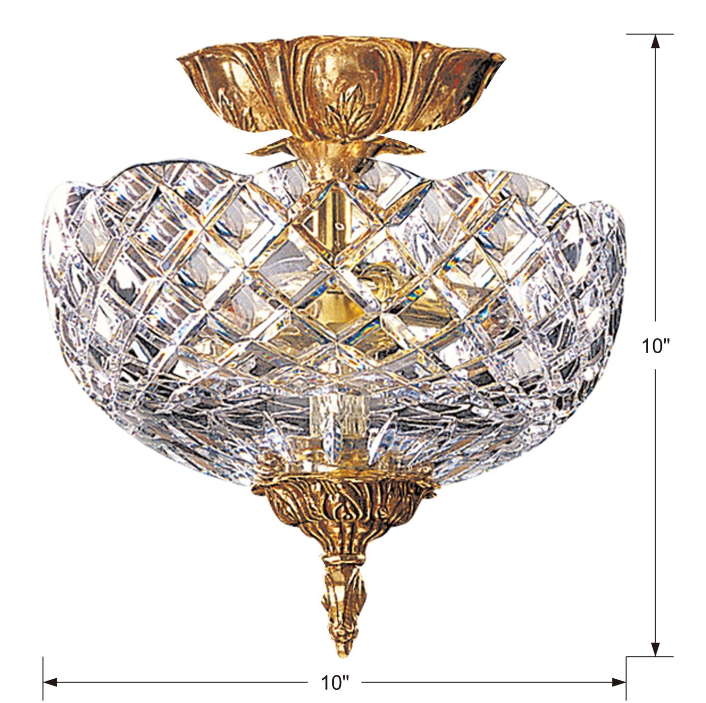 Crystorama Lighting 2 - Light Flush Mount in  Olde Brass