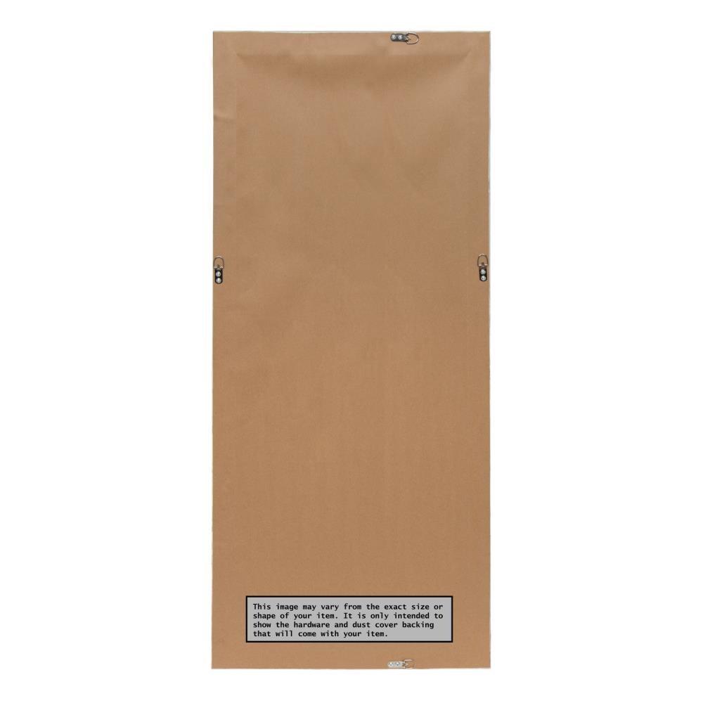 30" x 66" Non-Beveled Rail Rustic Char Full Length Floor Leaner Mirror - Amanti Art: Polystyrene Frame, Spot Clean