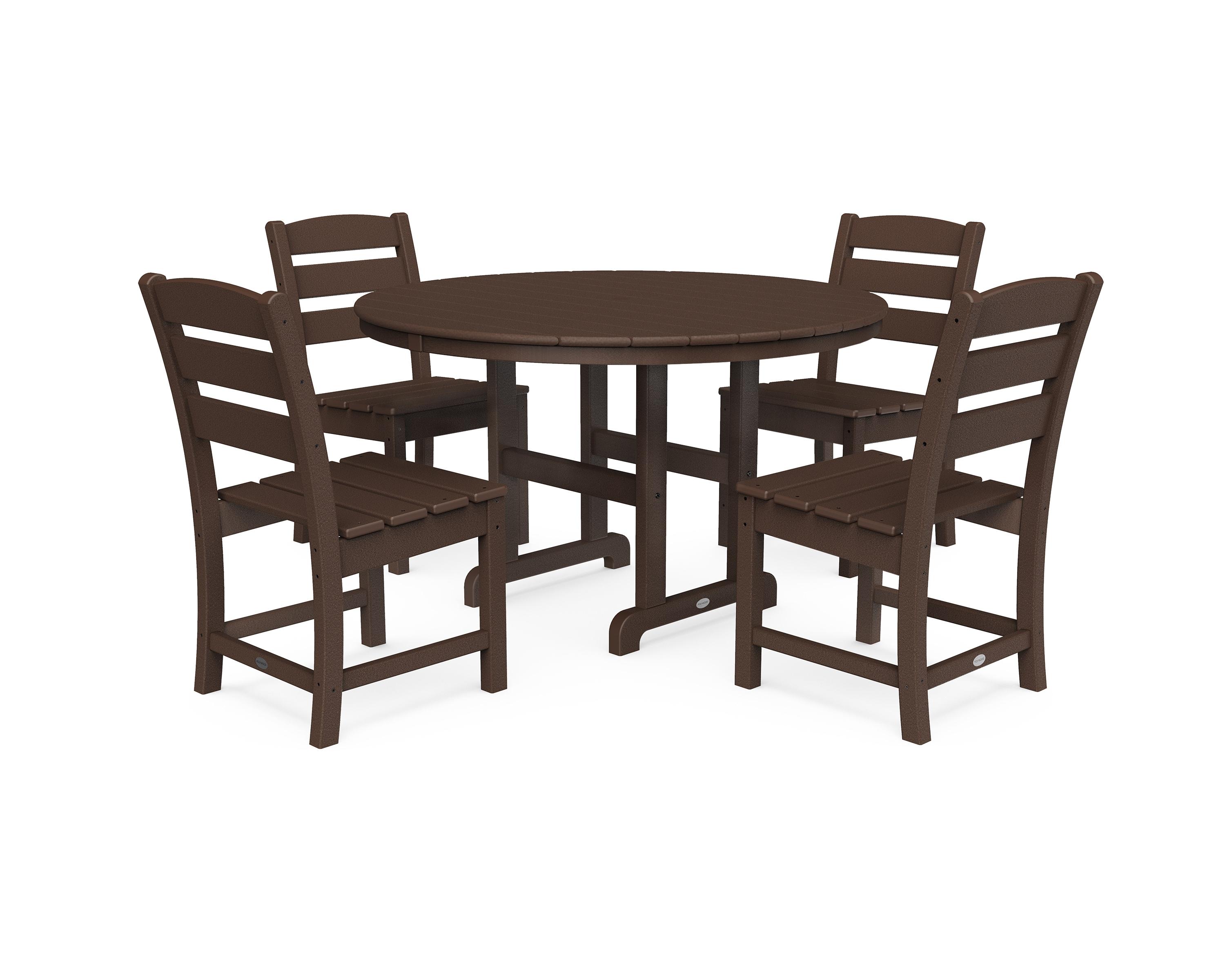 Lakeside 5-Piece Round Farmhouse Side Chair Dining Set