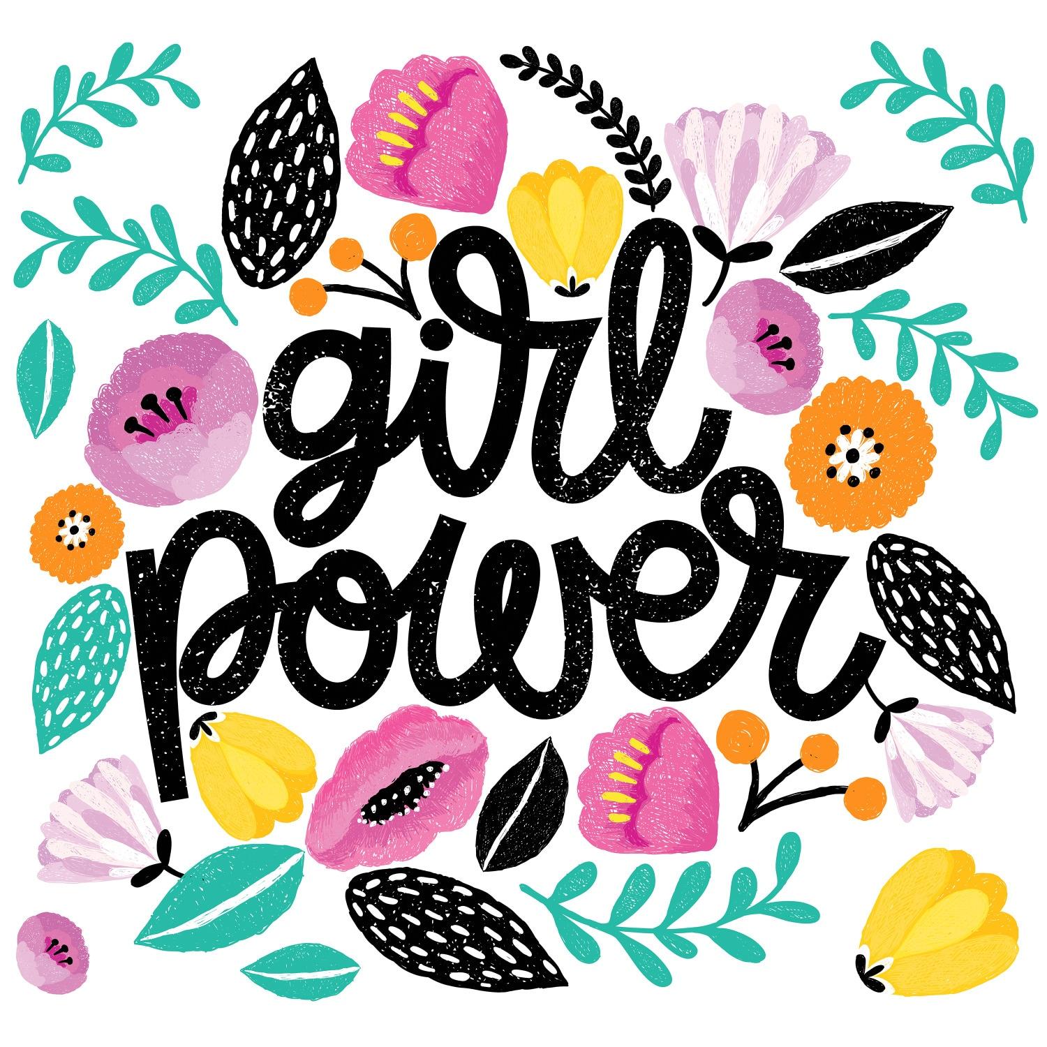 Girl Power Peel and Stick Giant Wall Decal - RoomMates: Vinyl Typography Decor for All Ages, Self-Adhesive