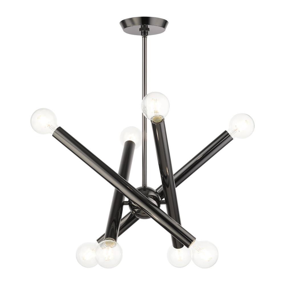 Livex Lighting Stafford 8 - Light Chandelier in  Black Chrome