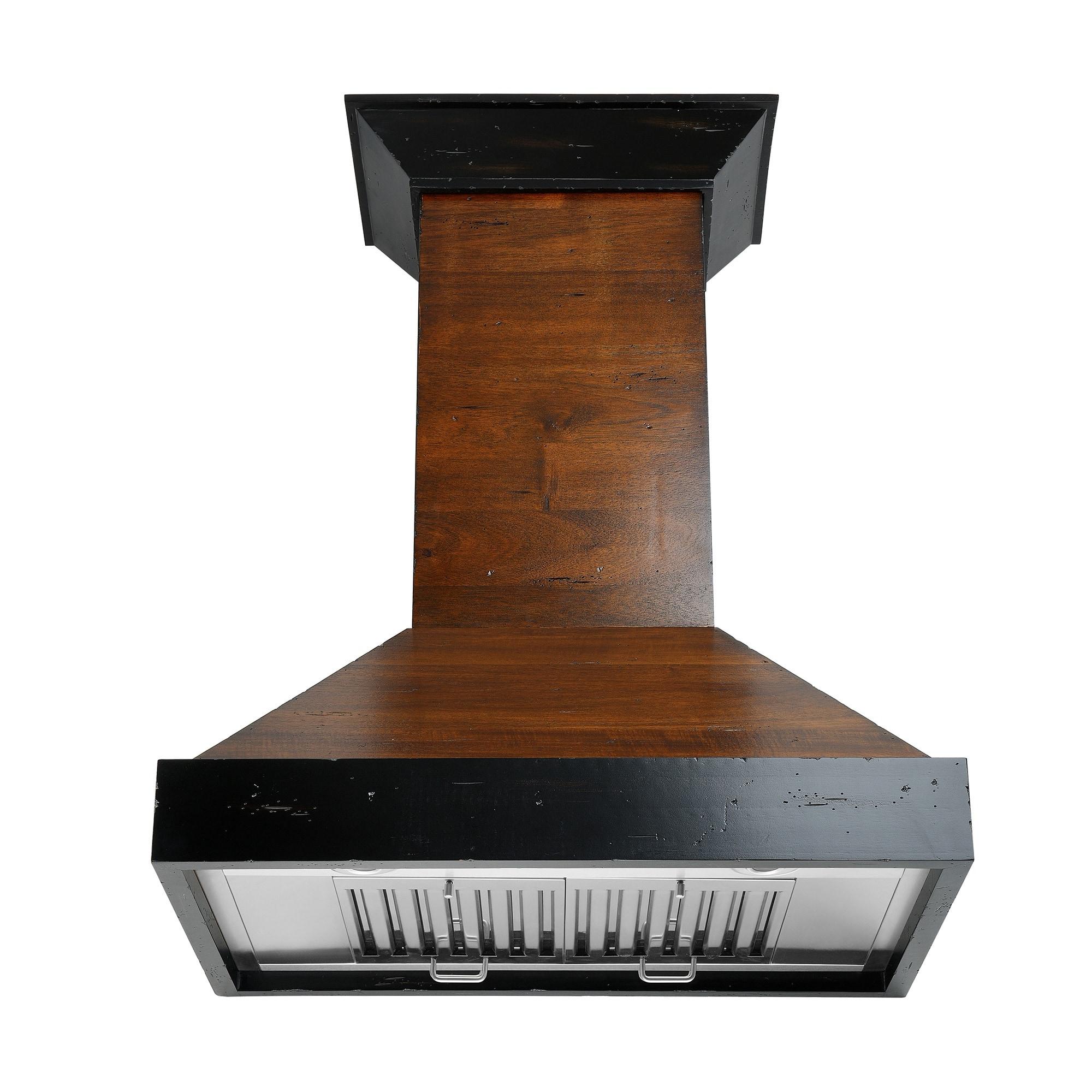 ZLINE ZLINE 30 in. Convertible Vent Wooden Wall Mount Range Hood in Antigua & Walnut KBAR-30