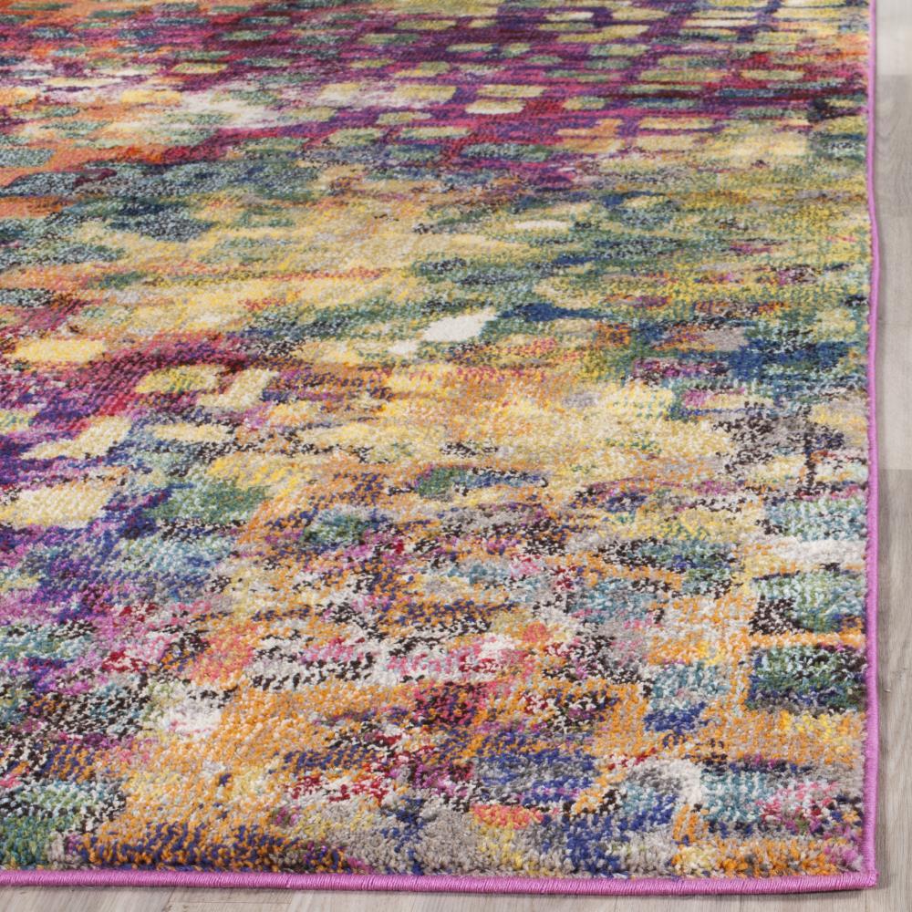 Monaco MNC225 Power Loomed Indoor Runner Rug - Pink/Multi - 2'2"x6' - Safavieh