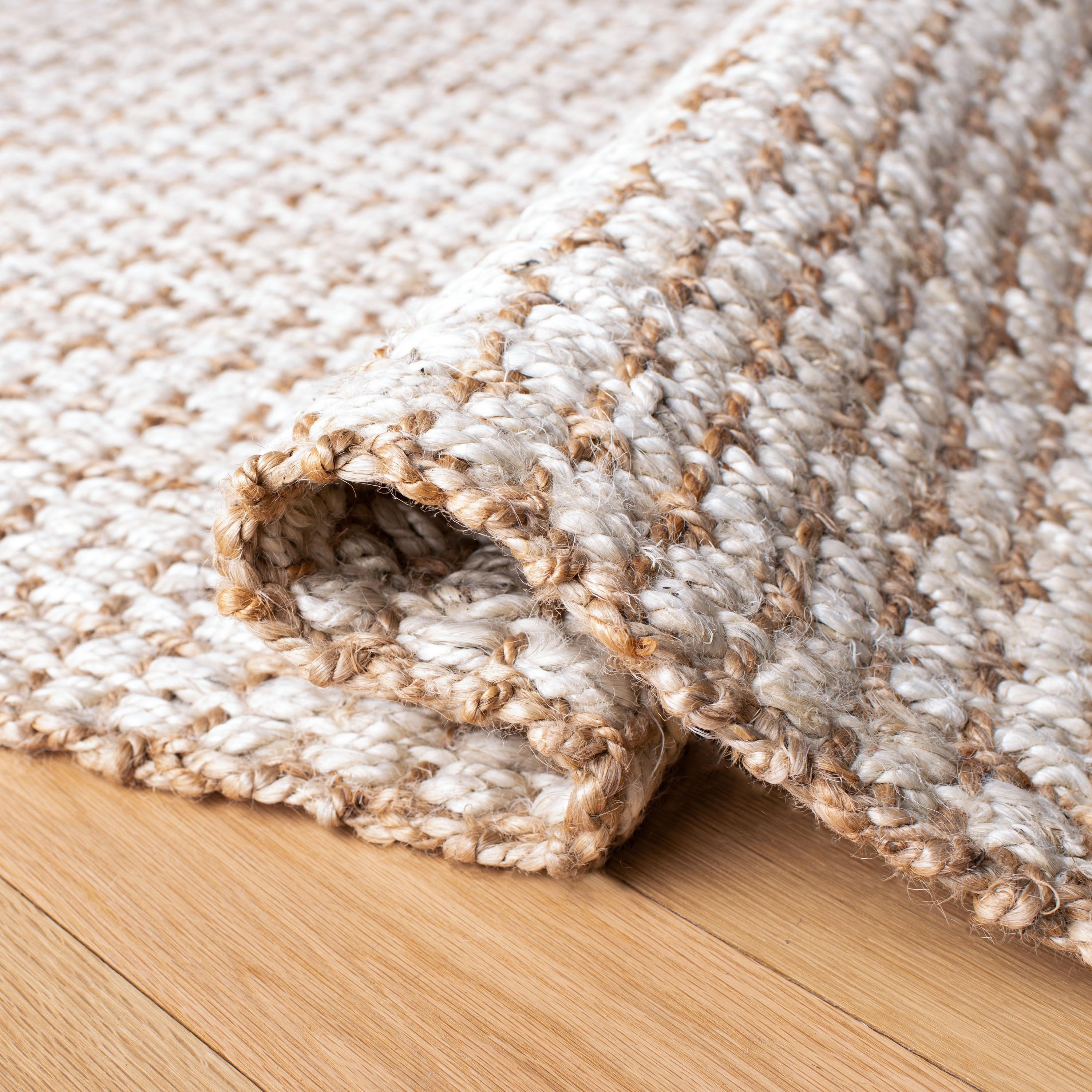 Natural Fiber NF186 Hand Loomed Area Rug - Ivory/Light Brown - 7'x7' - Safavieh.