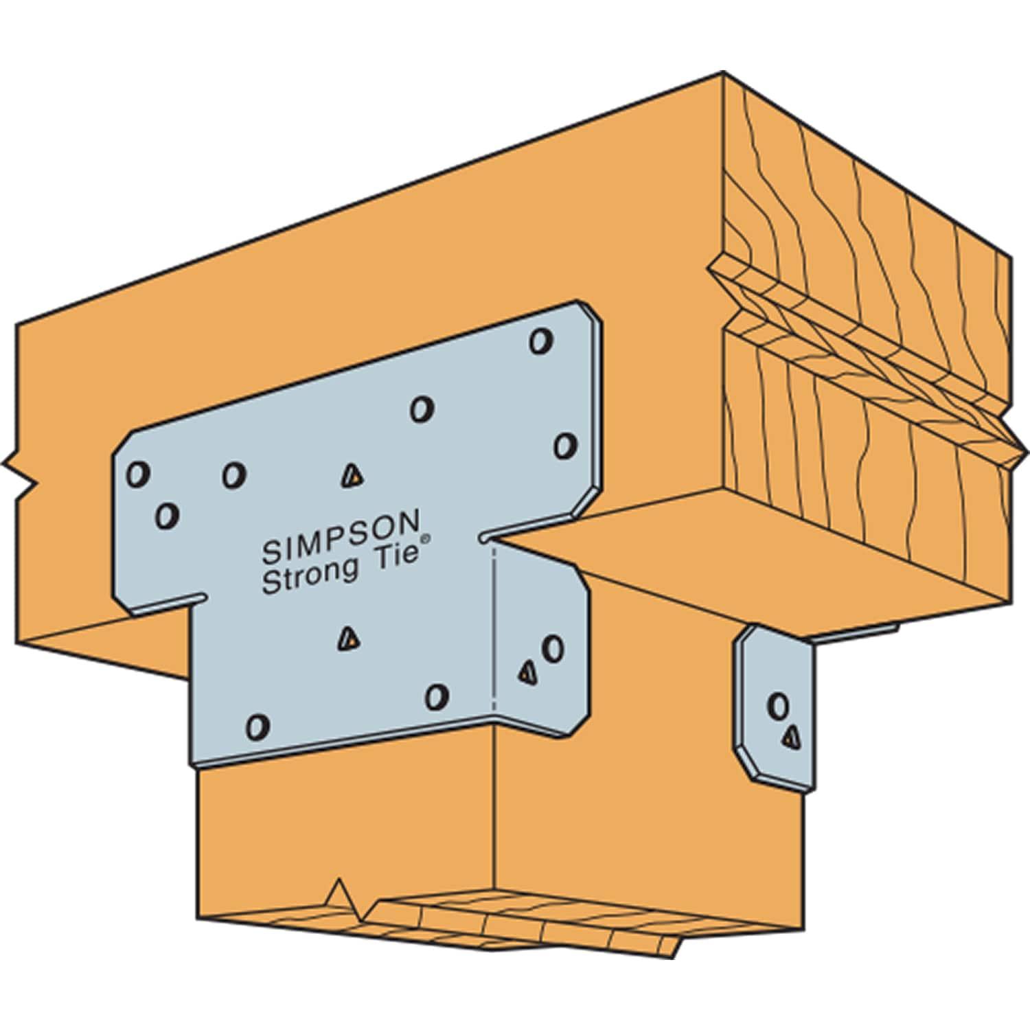Simpson Strong-Tie 6 In. x 6 In. 18 ga Galvanized Post Cap AC6 Pack of 20