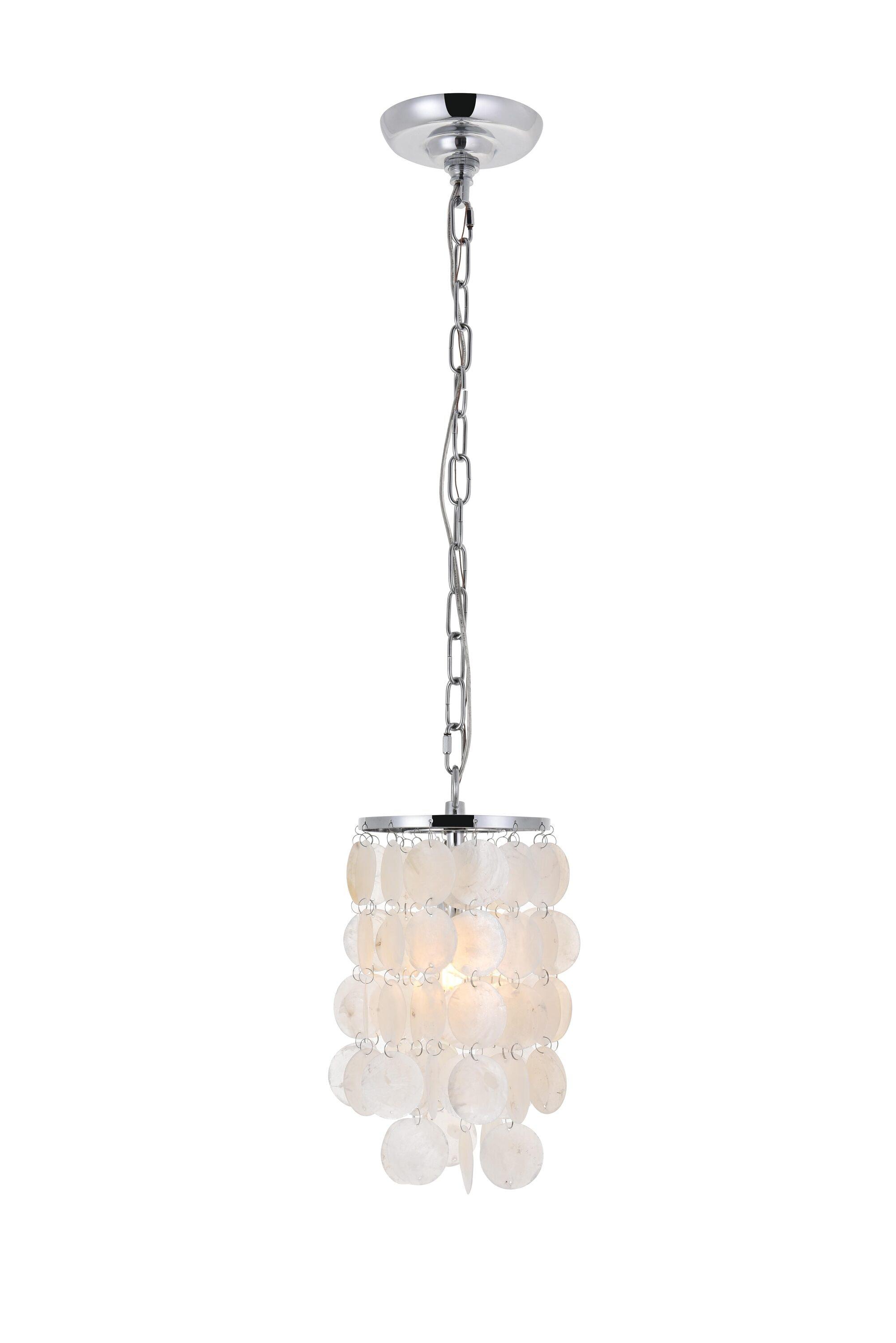 Elegant Lighting Selene 1 light Chrome Pendant