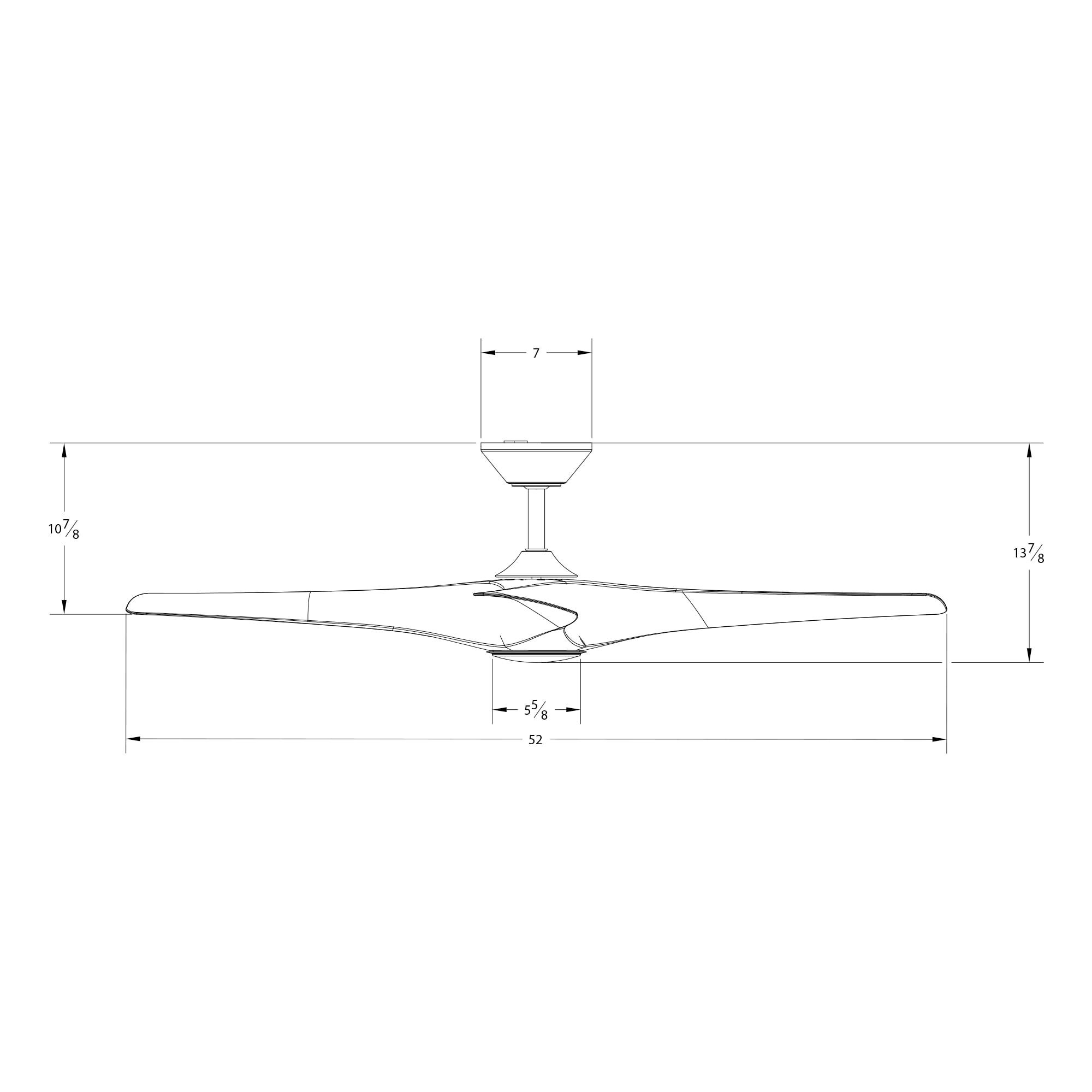 Modern Forms Zephyr 3 - Blade Outdoor/Indoor Smart Ceiling Fan with 2700K-3000K-4000K-5000K Selectable LED Light Kit and Remote Control Included