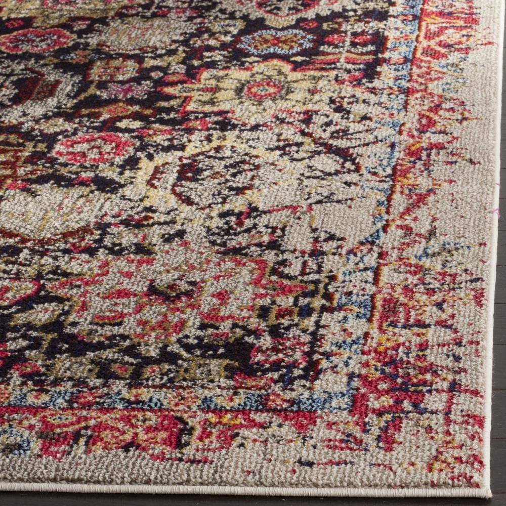 SAFAVIEH Monaco Shannon Abstract Area Rug, Grey/Multi, 12' x 18'