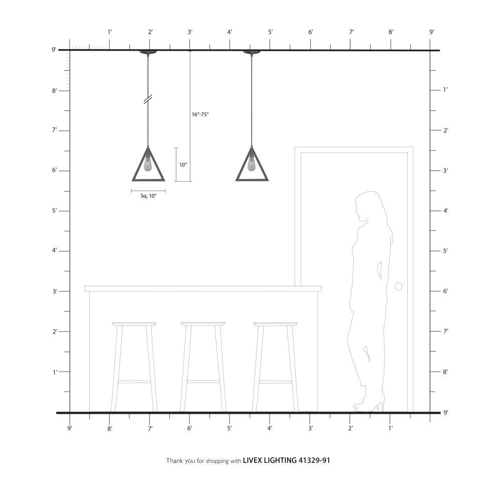 Livex Lighting Pinnacle 1 - Light Pendant in  Brushed Nickel