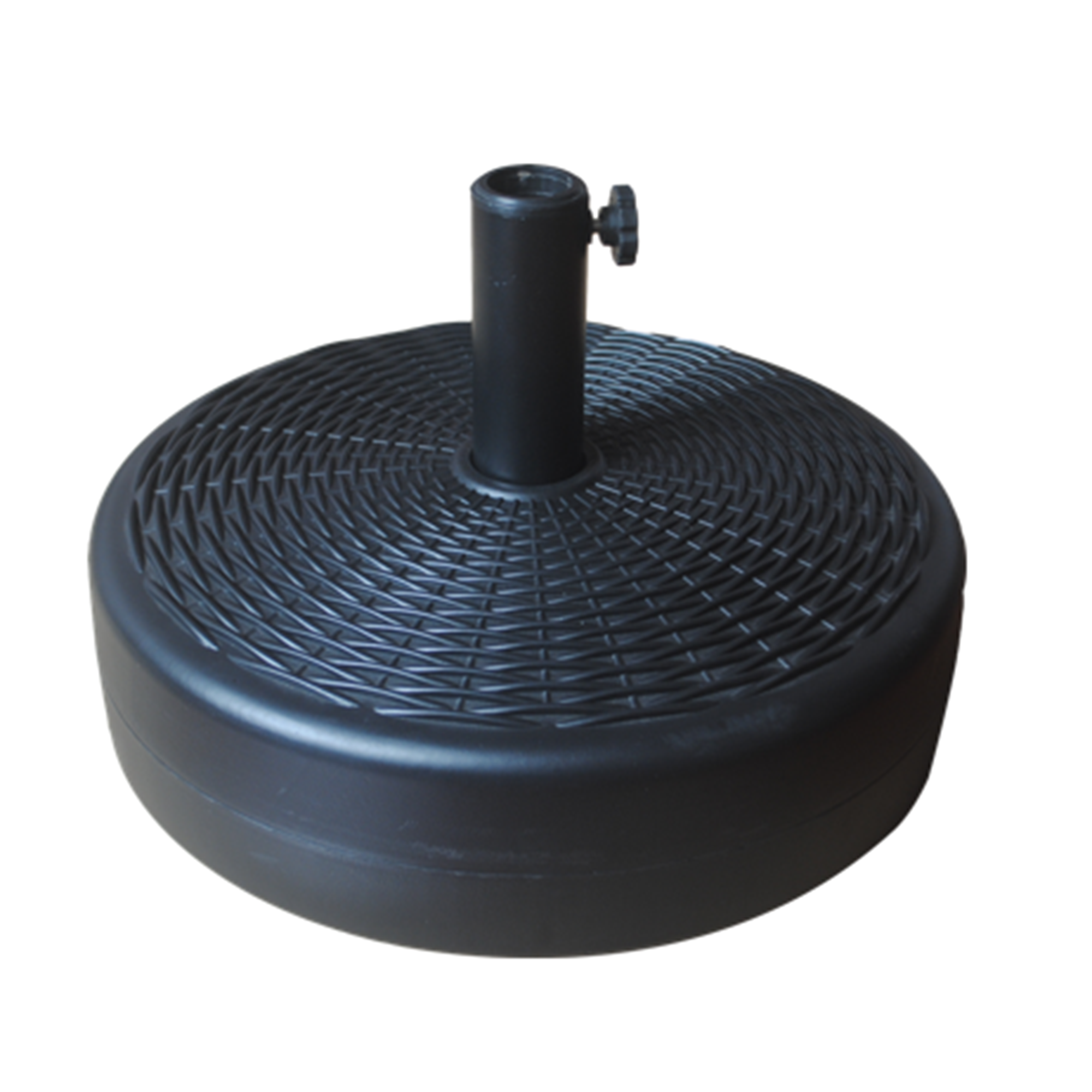 Black Plastic Fillable Patio Umbrella Base Stand