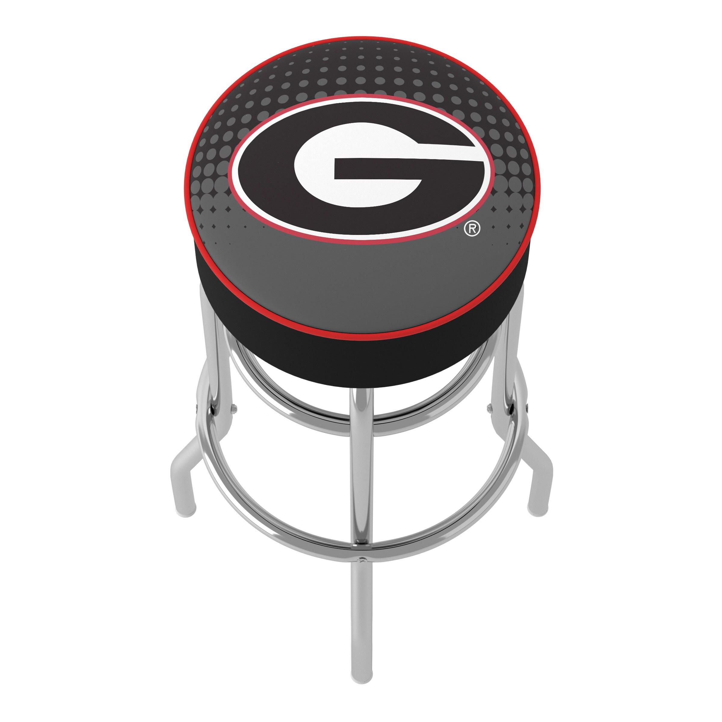Trademark Global NCAA Swivel Upholstered Counter Stool with Metal Frame