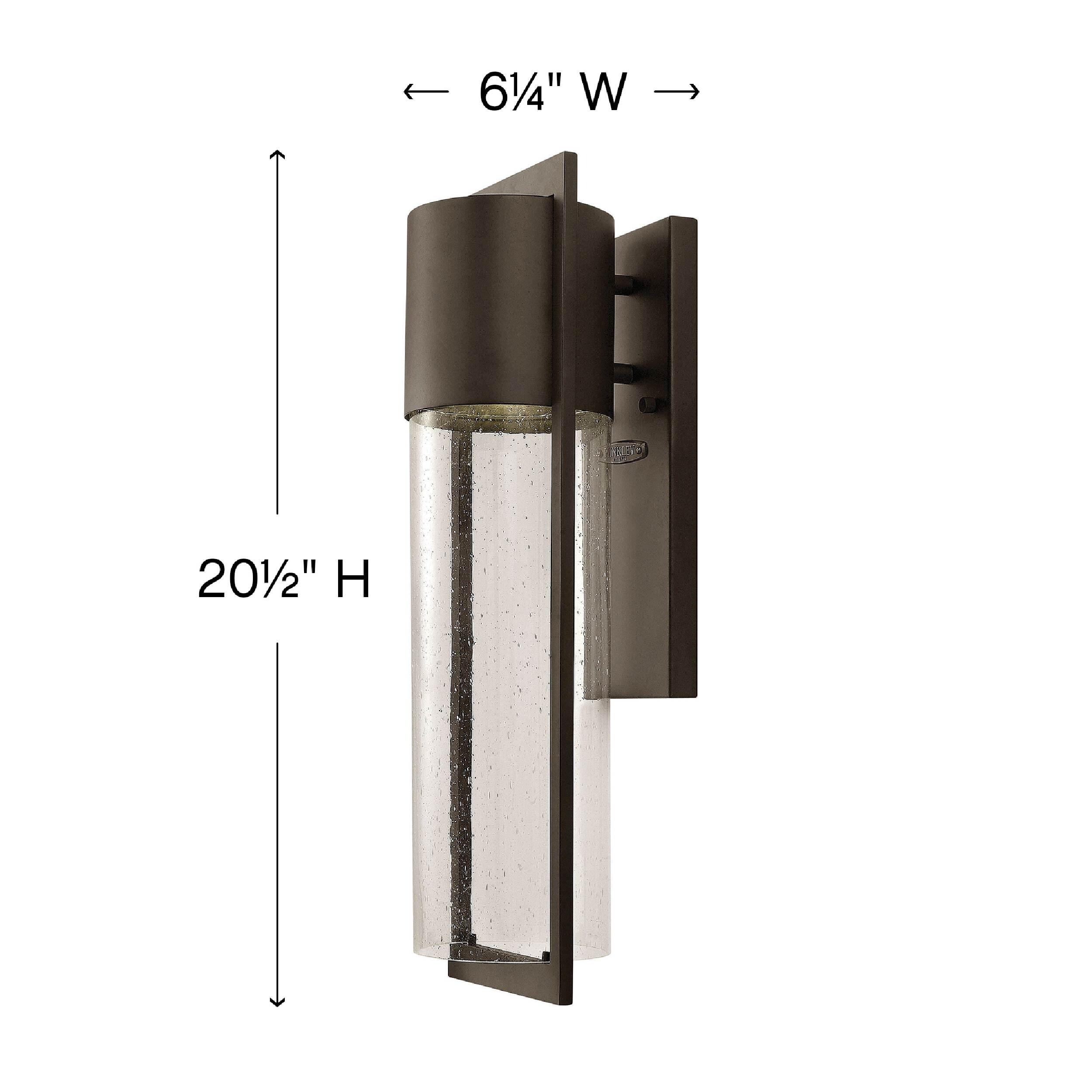Shelter Buckeye Bronze 1-Light Outdoor Wall Lantern with Clear Seedy Glass