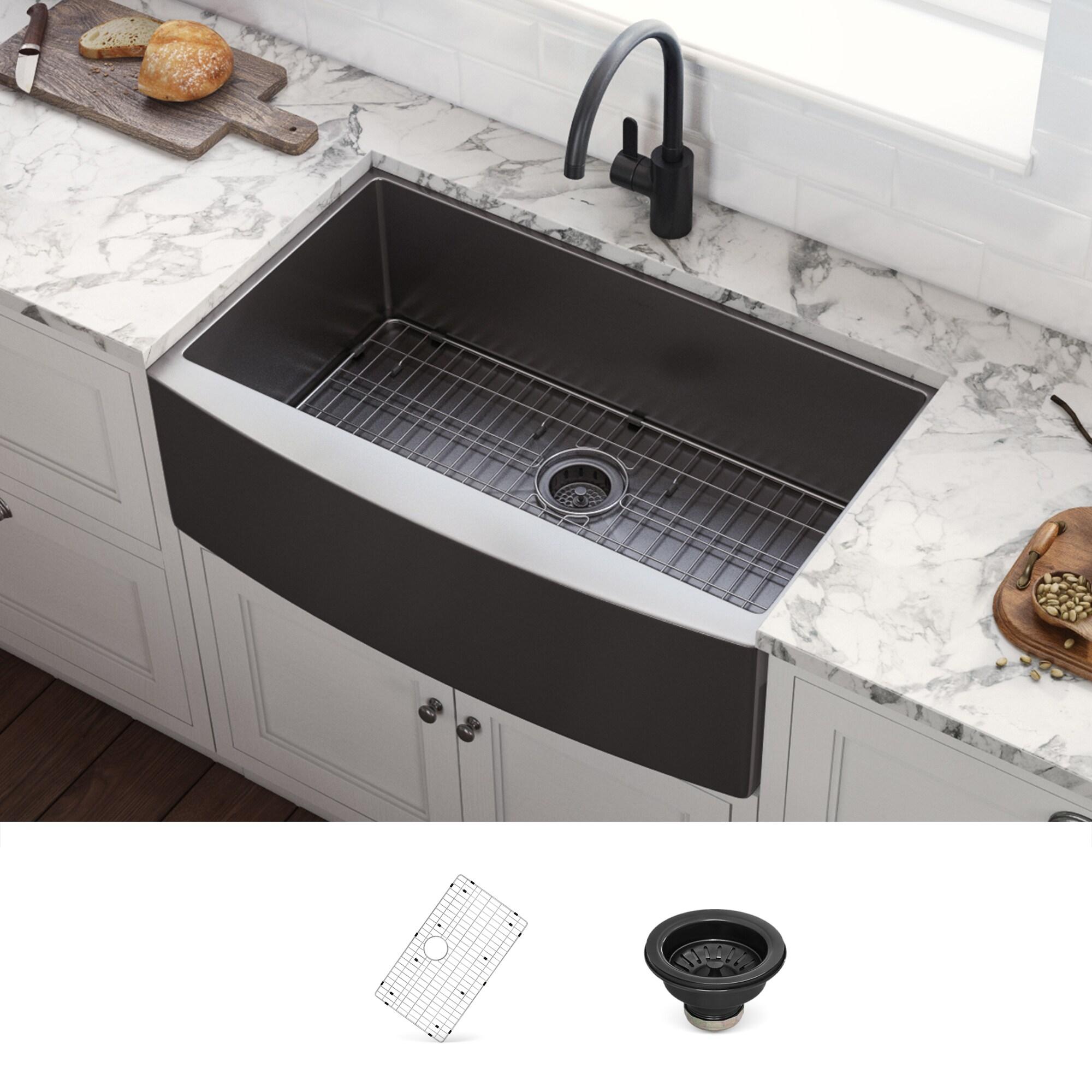 Ruvati 30-inch Apron-Front Farmhouse Kitchen Sink - Stainless Steel