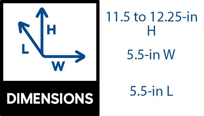 Hastings Home Cylinder Lamp Adjustable Height with Wooden Base and LED Bulb