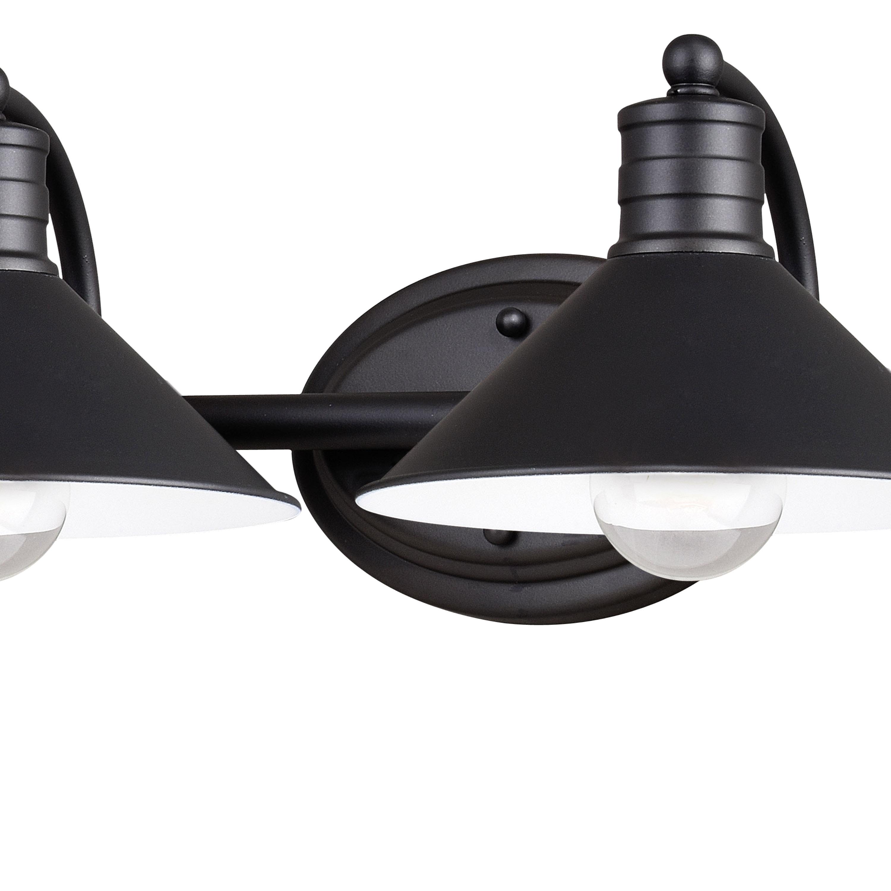 VAXCEL Akron Modern Farmhouse Bathroom Vanity Light Wall Sconce Fixture, Oil Rubbed Bronze and Matte White, 4 Light, 38 inch