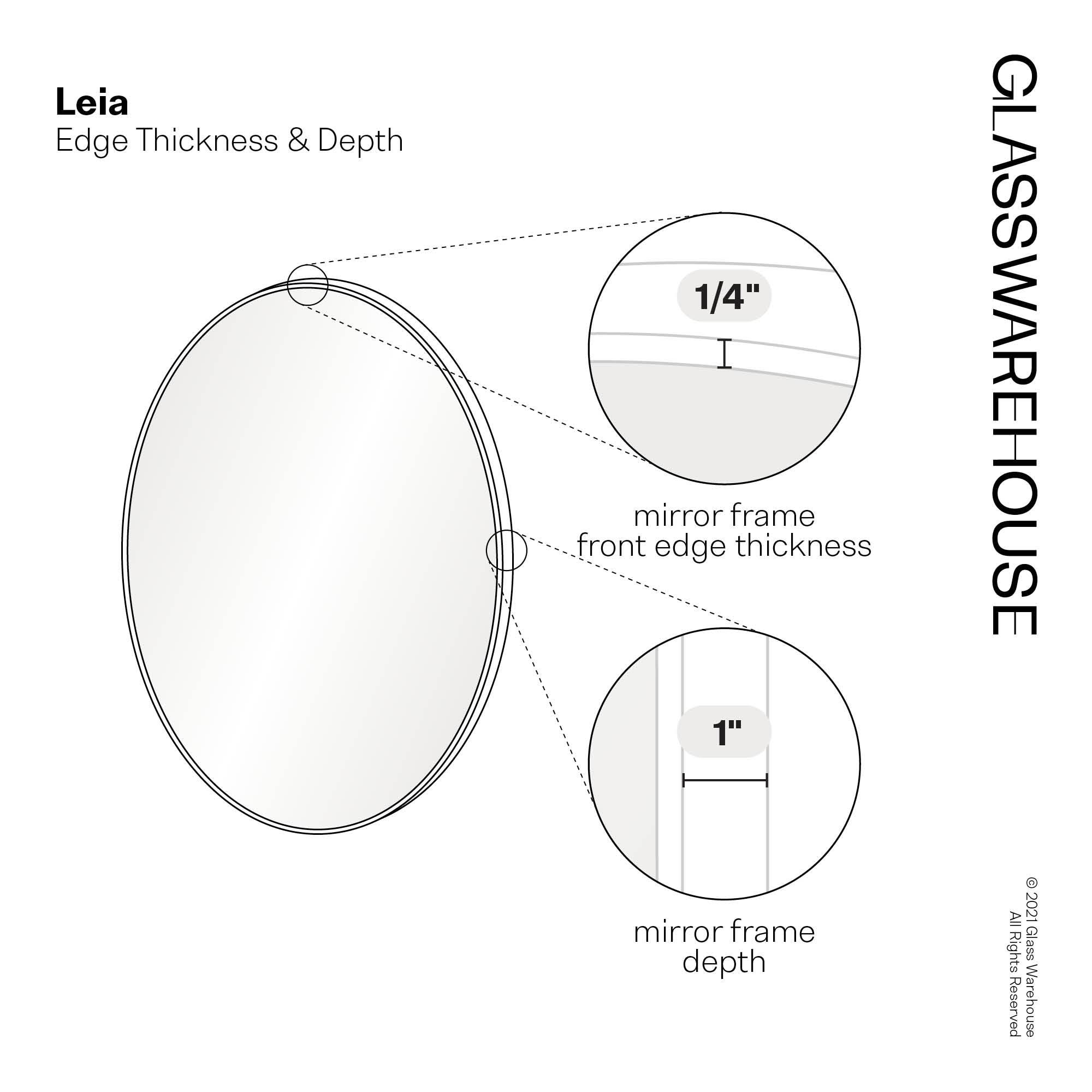 Leia Round Mirror