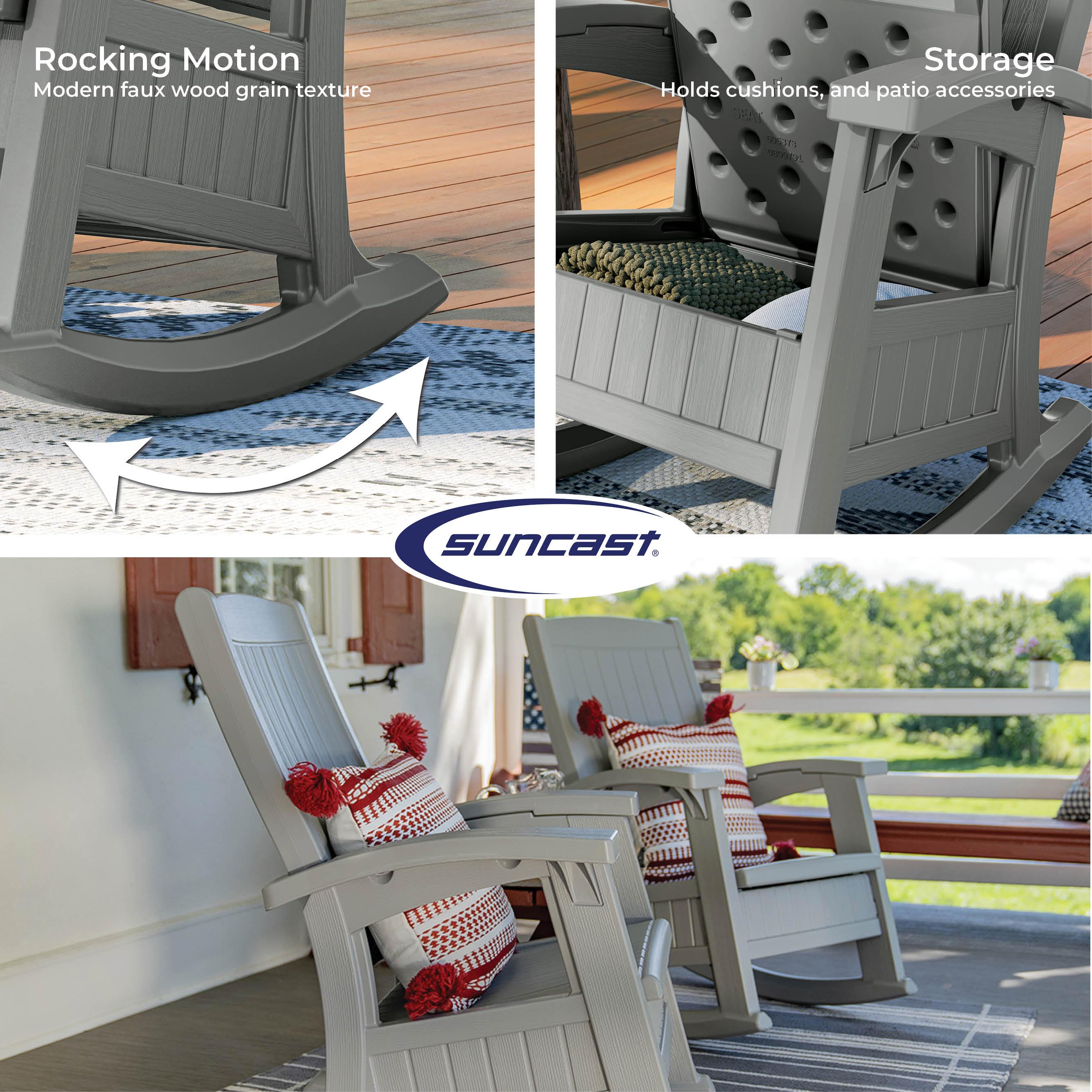 Suncast Suncast Outdoor Rocking Chair with Storage