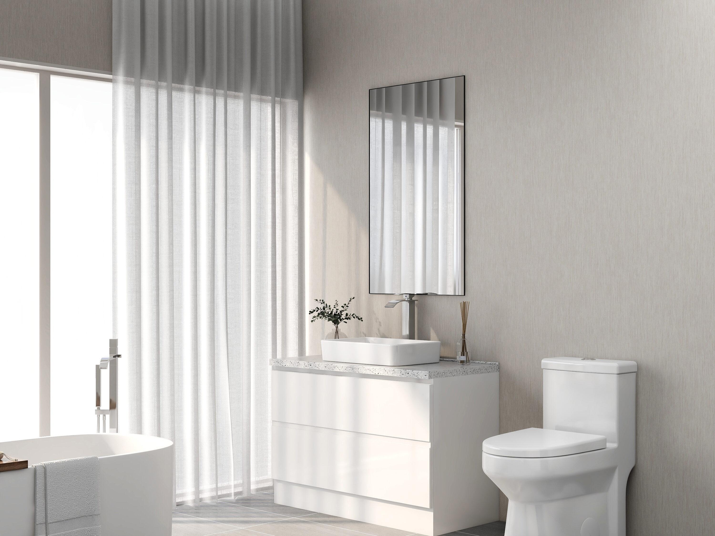 Ally 20" x 13'' Rectangular Vitreous China Vessel Bathroom Sink