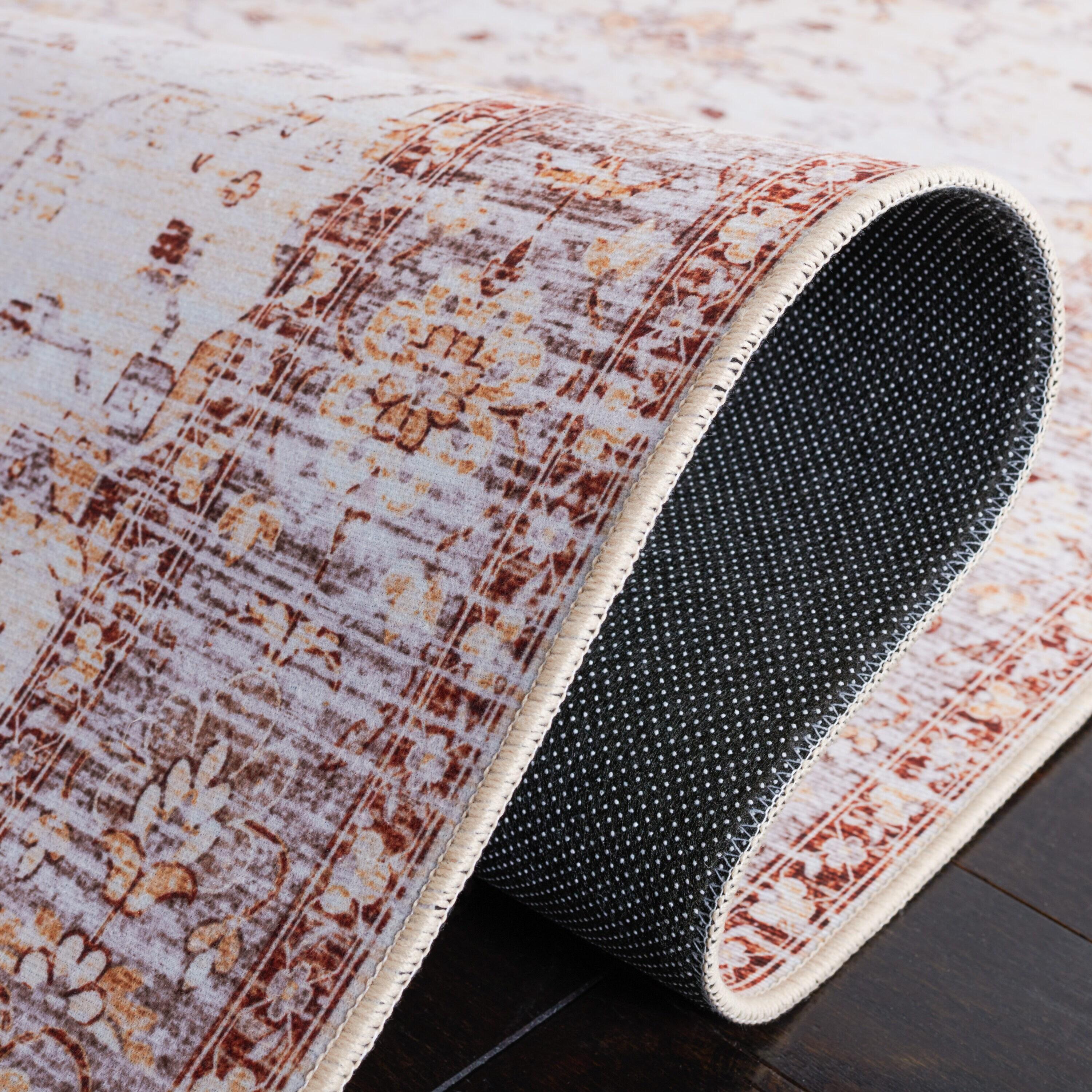 Tucson TSN179 Power Loomed Machine Washable Area Rug - Beige/Gold - 8'x10' - Safavieh.