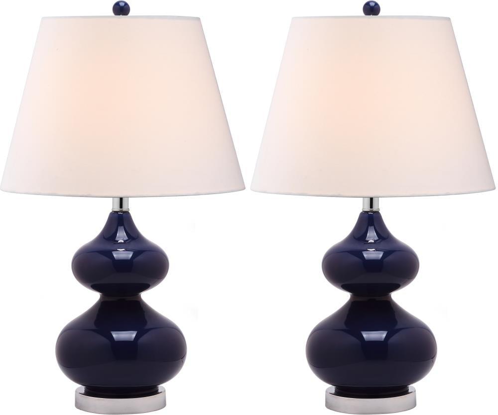 Eva Double Gourd Table Lamp (Set of 2) - 24 Inch Height - LIT4086 - Navy - Safavieh