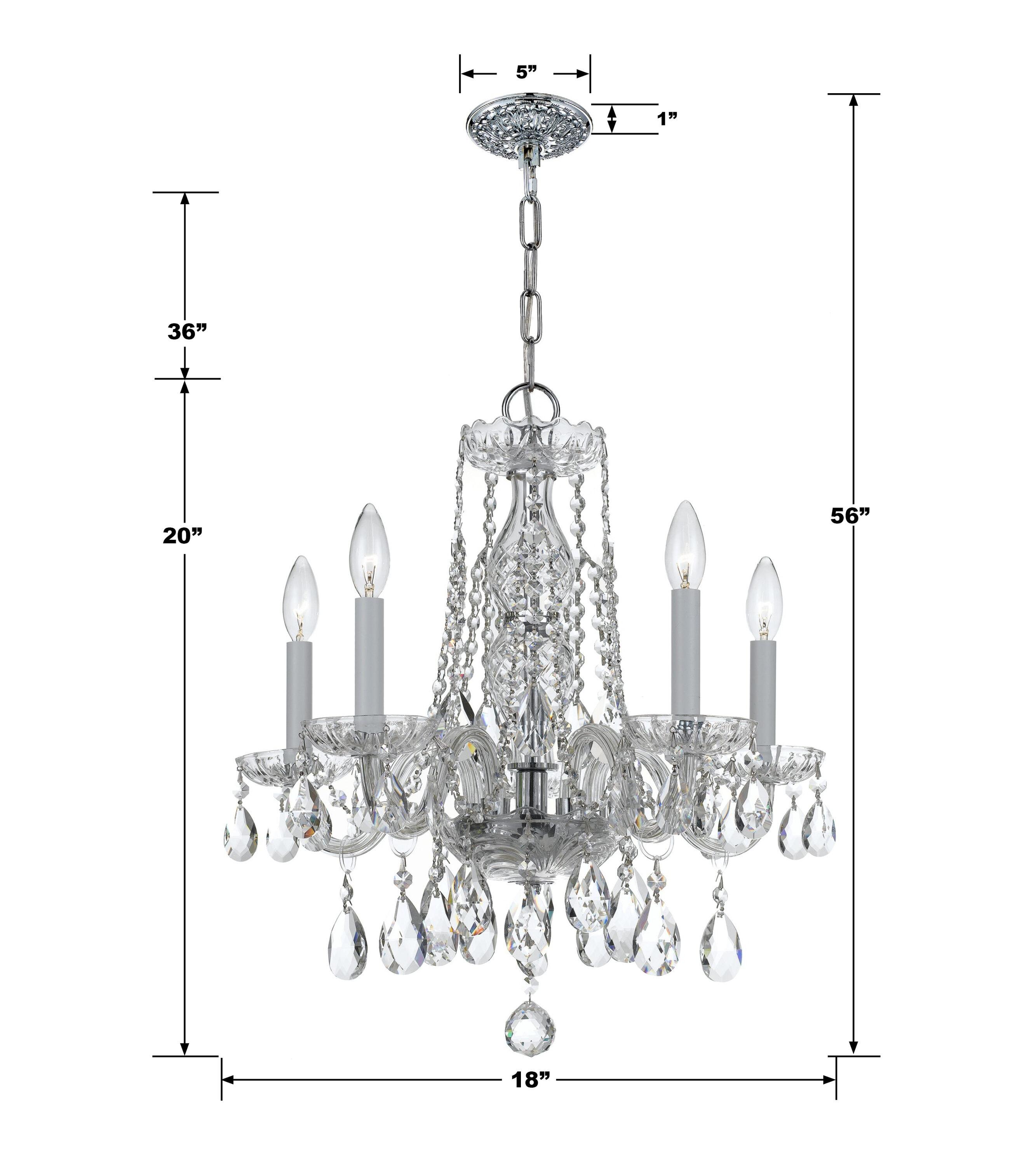 Crystorama Lighting - Five Light Mini Chandelier - Mini Chandelier - Crystal -