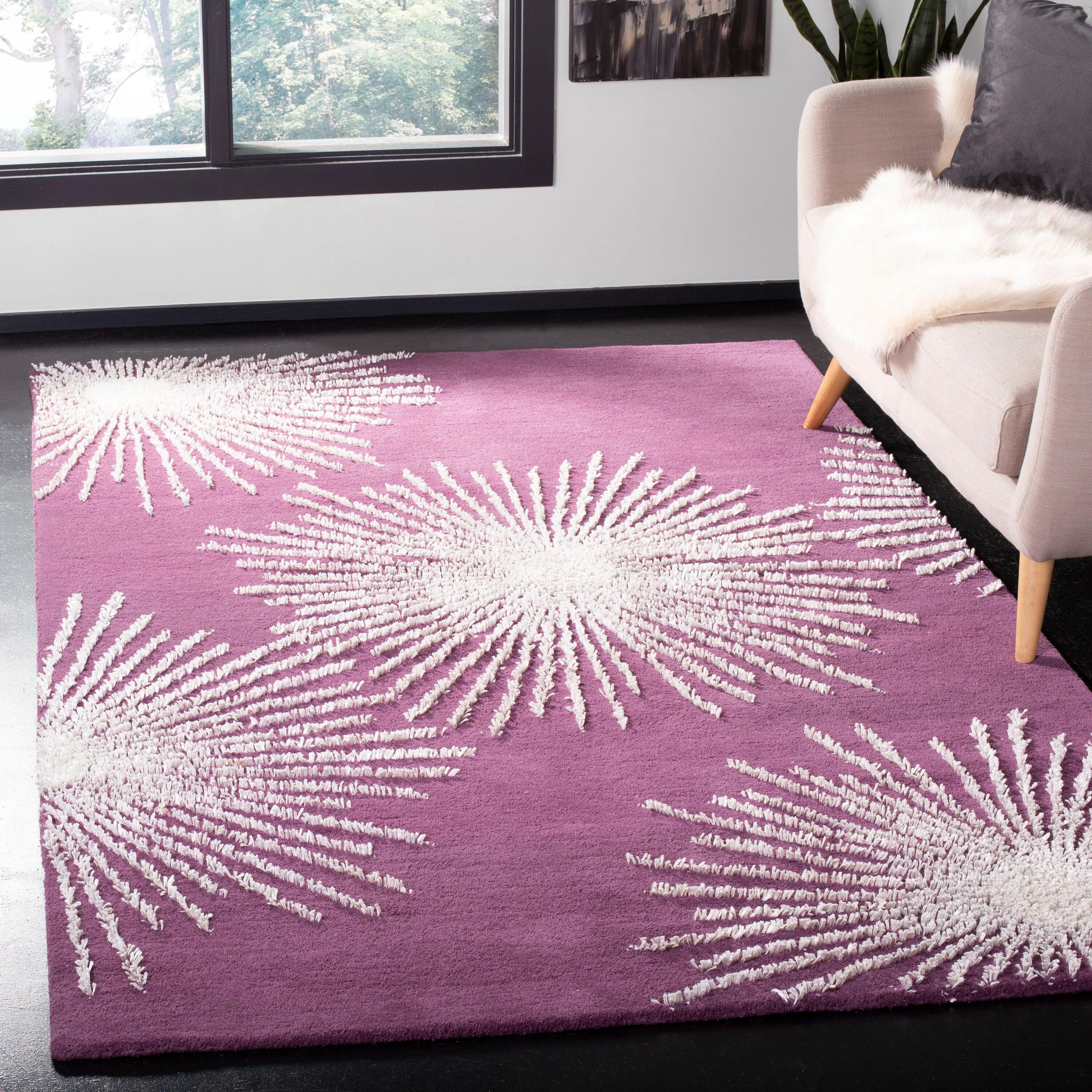 Soho SOH712 Hand Tufted Indoor Accent Rug - Purple/Ivory - 2'x3' - Safavieh.