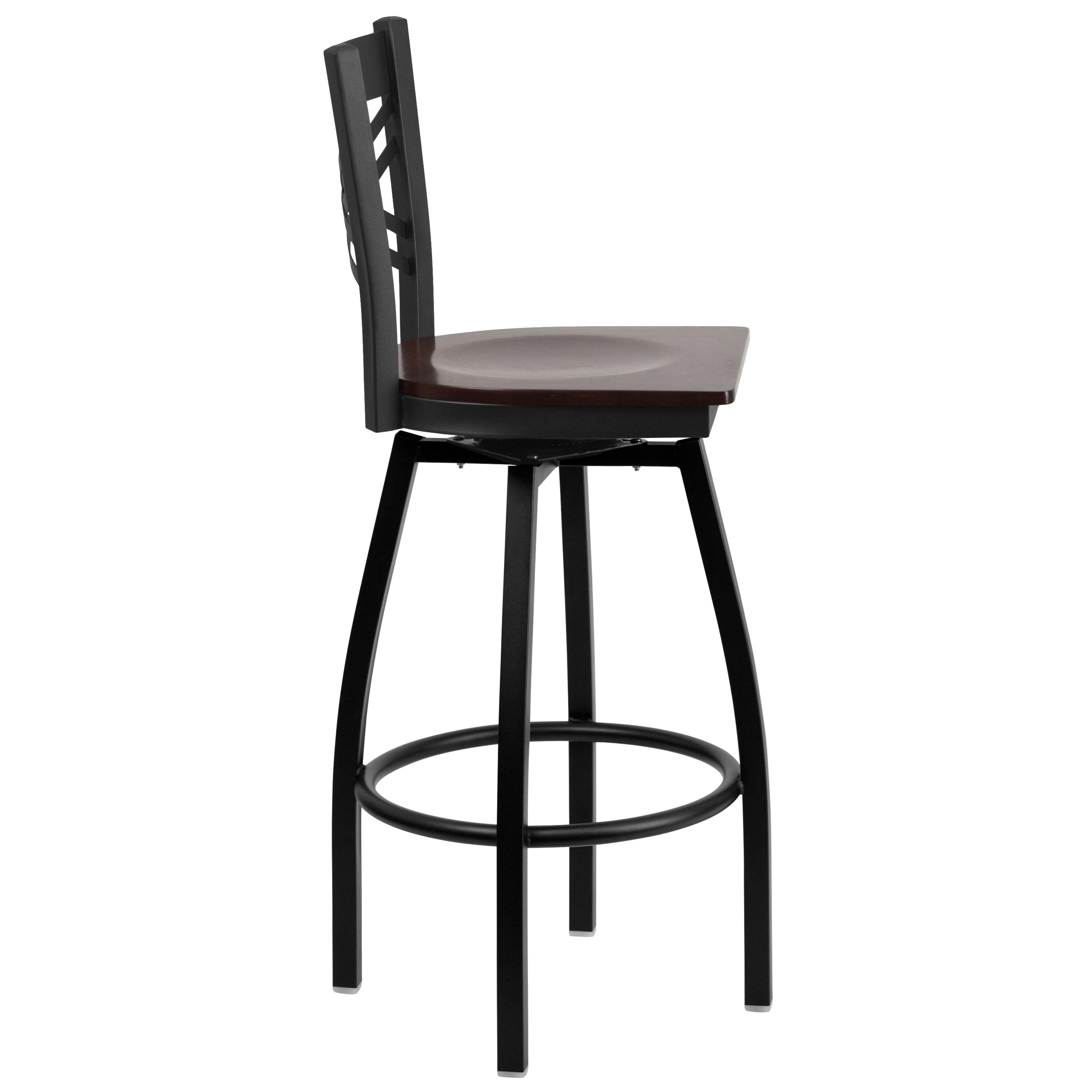 Cammie 'X'' Back Swivel Metal Barstool