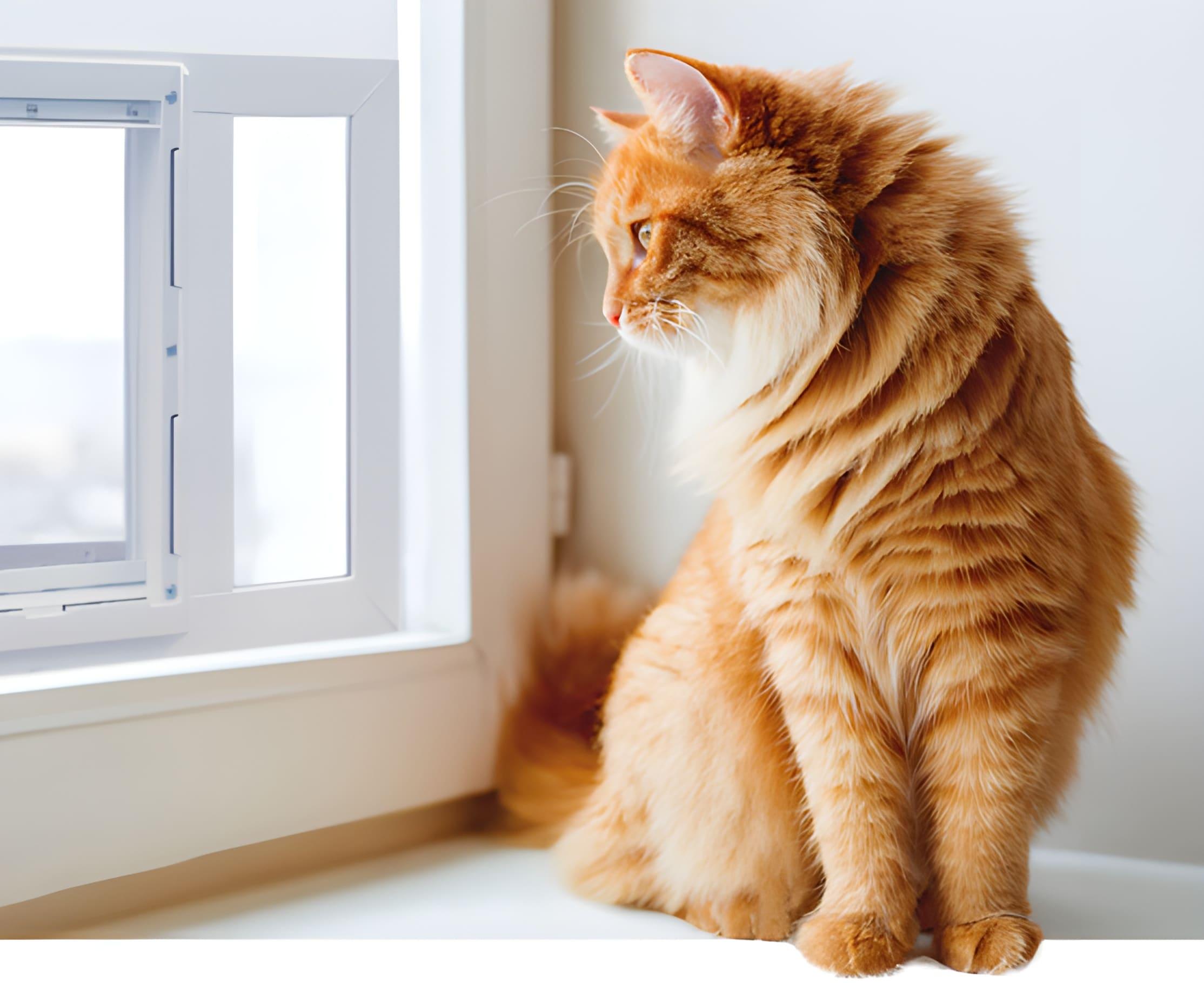 Ideal Pet Products Aluminum Sash Window Pet Door, Adjustable to Fit Window Widths from 27" to 32", Medium 7” x 11-1/4” Flap Size