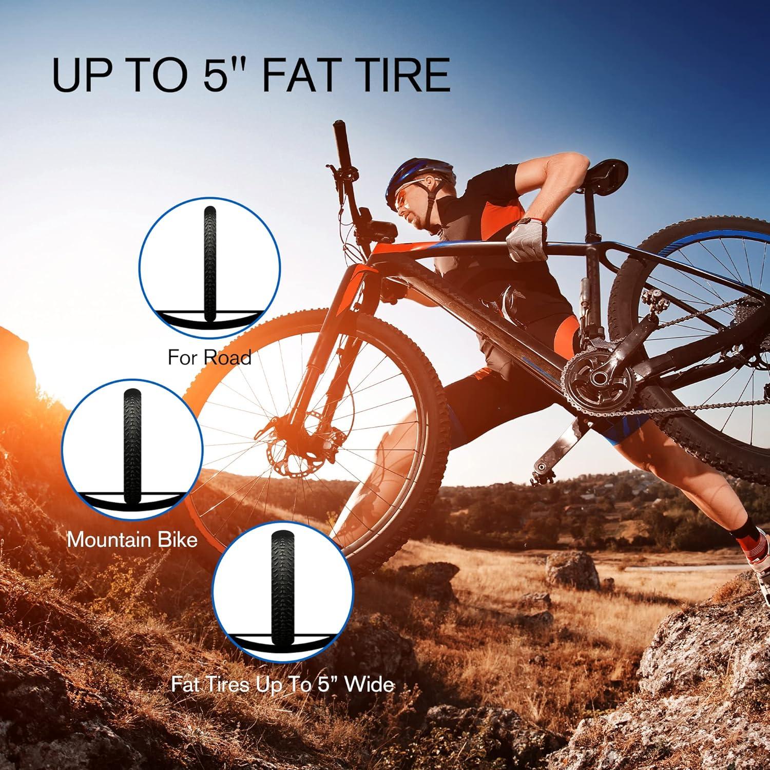 Young Electric Bike Rack 200lb Capacity Alloy Steel Hitch Mount Style for Cars Trucks SUVs RV, fits Bikes with up to 5-inch Fat Tire Carrier Rack, with 2'' Receiver