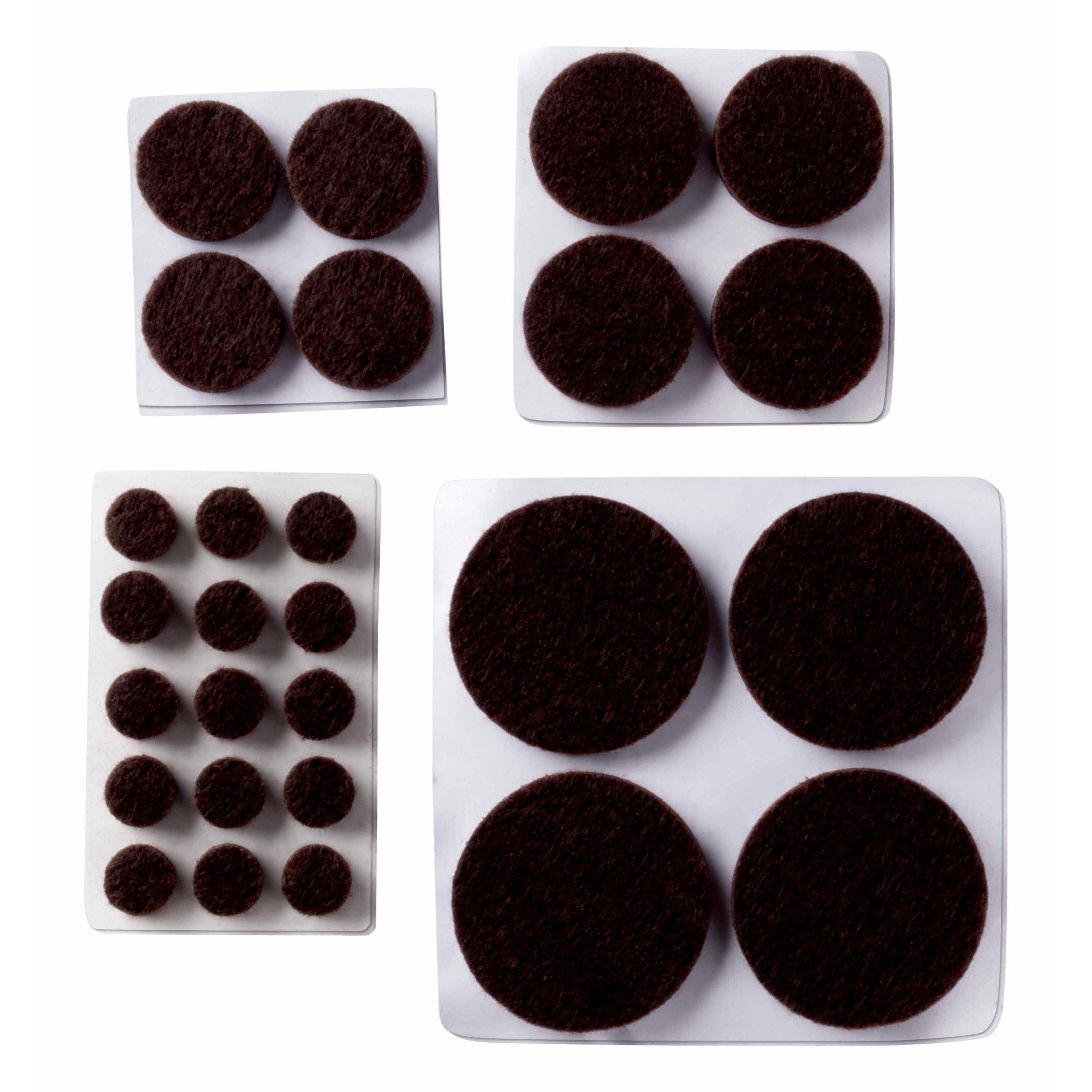 Scotch™ Round Felt Pads, Multi Pack, Brown, 78/pack