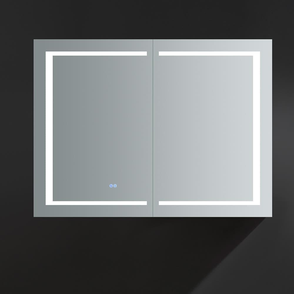 Fresca Spazio 48x36" LED Lighting Aluminum Bathroom Medicine Cabinet in Mirrored