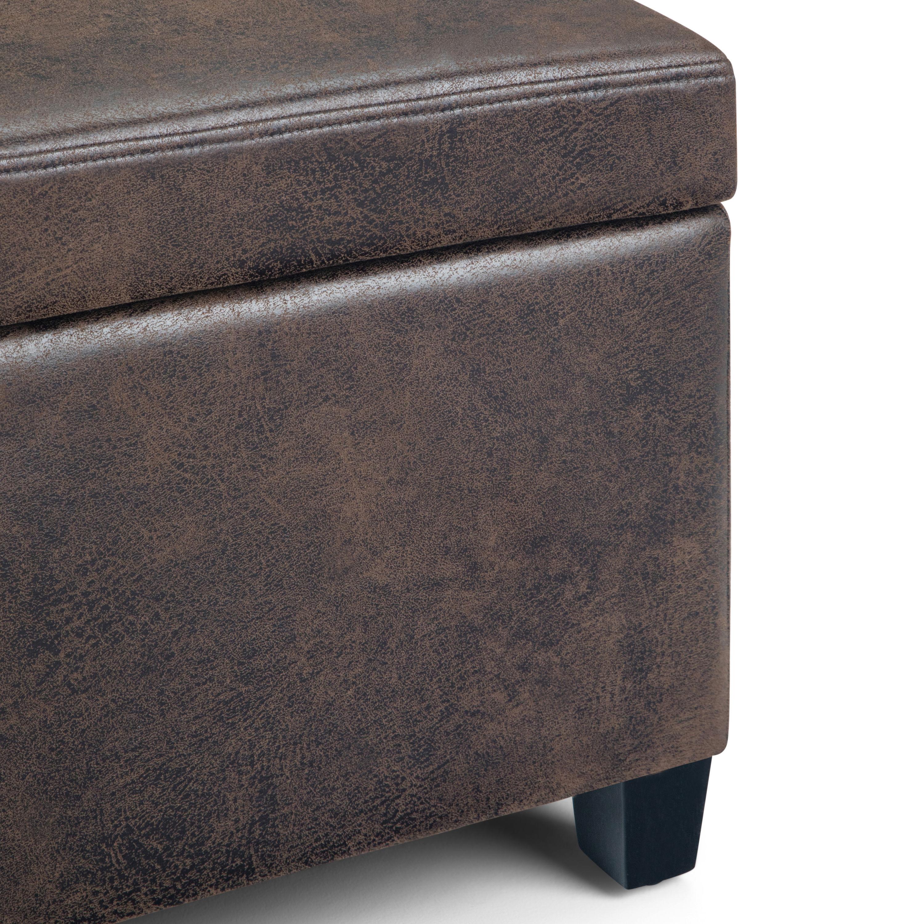 Avalon Faux Leather Ottoman